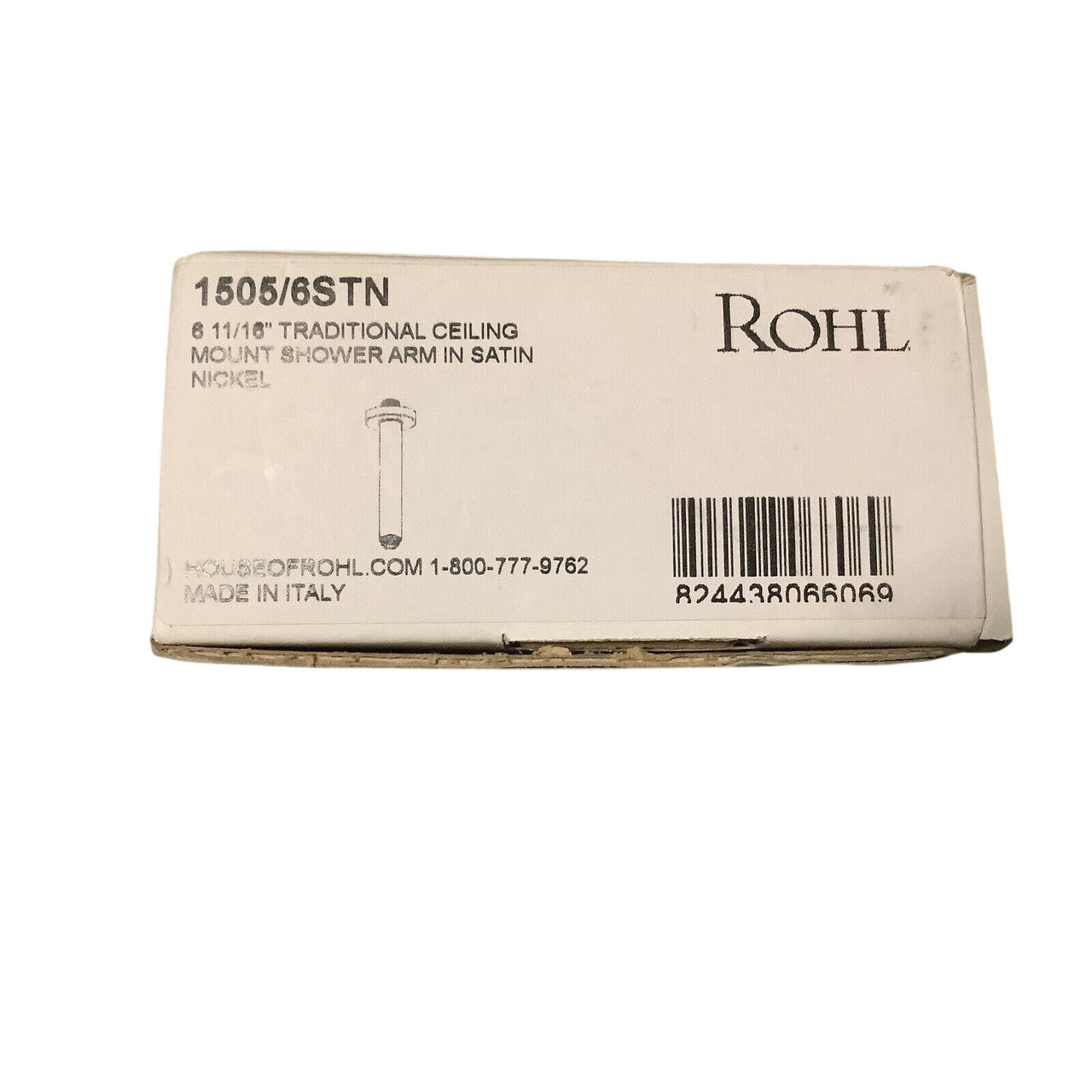 Rohl 1505/6STN 7" Ceiling Mount Shower Arm - Satin Nickel