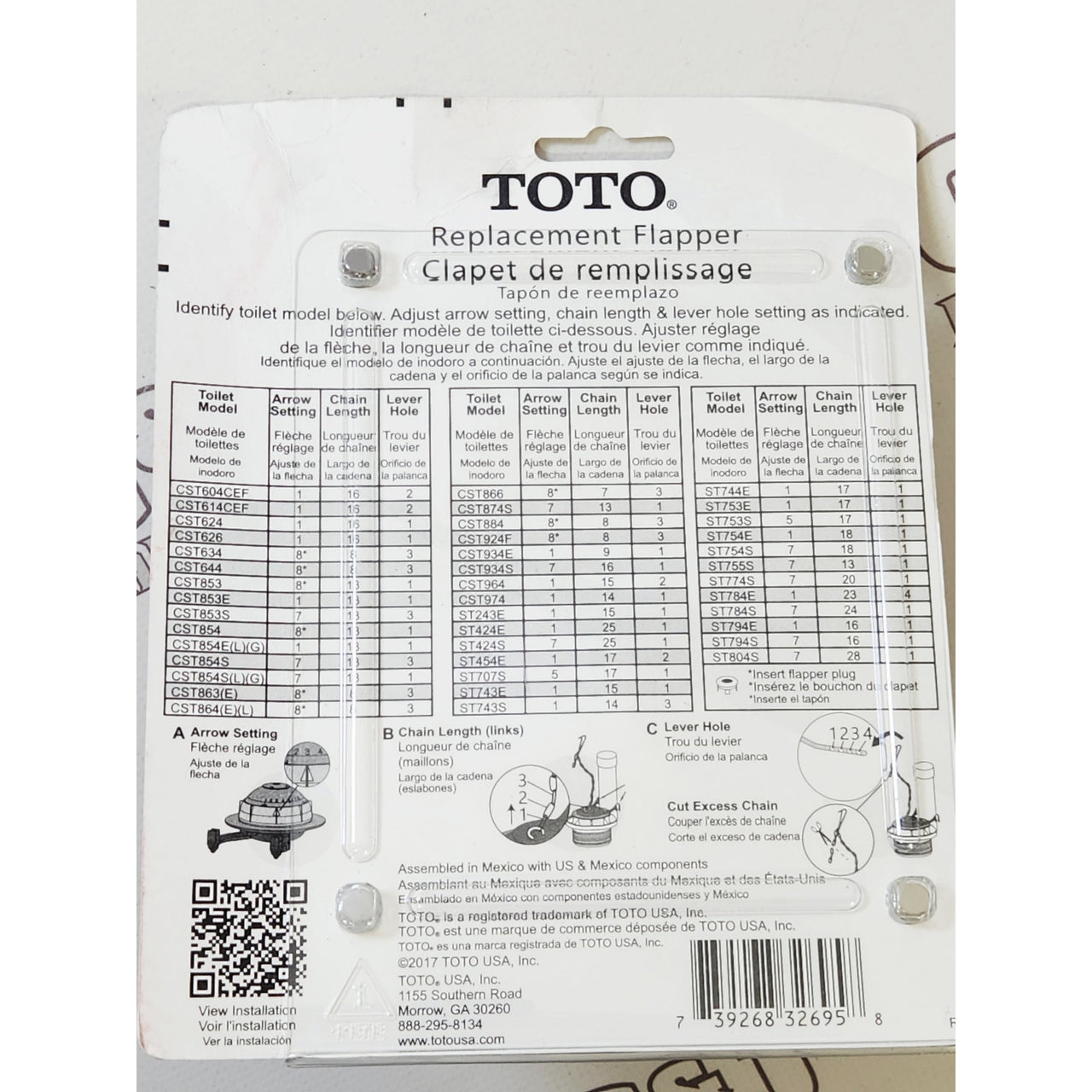 Toto THU500S 3" Universal Replacement Bathroom Toilet Tank Flapper - Red