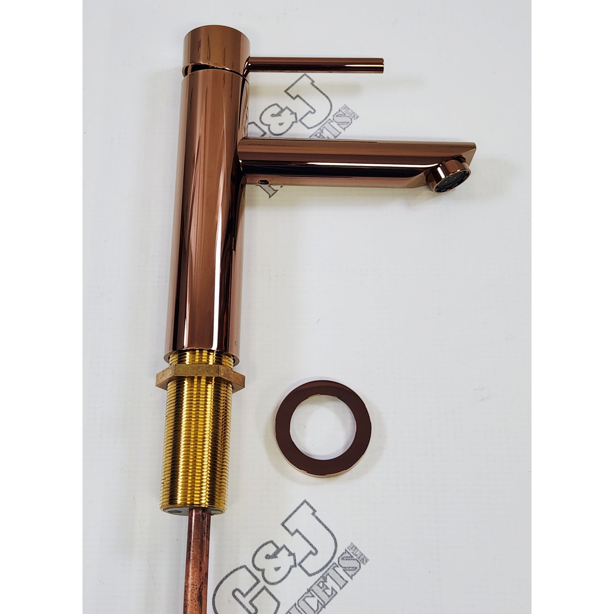 Graff G-6103-LM41-RG M.E. 1.2 GPM Single Hole Bathroom Faucet - ORosa PVD