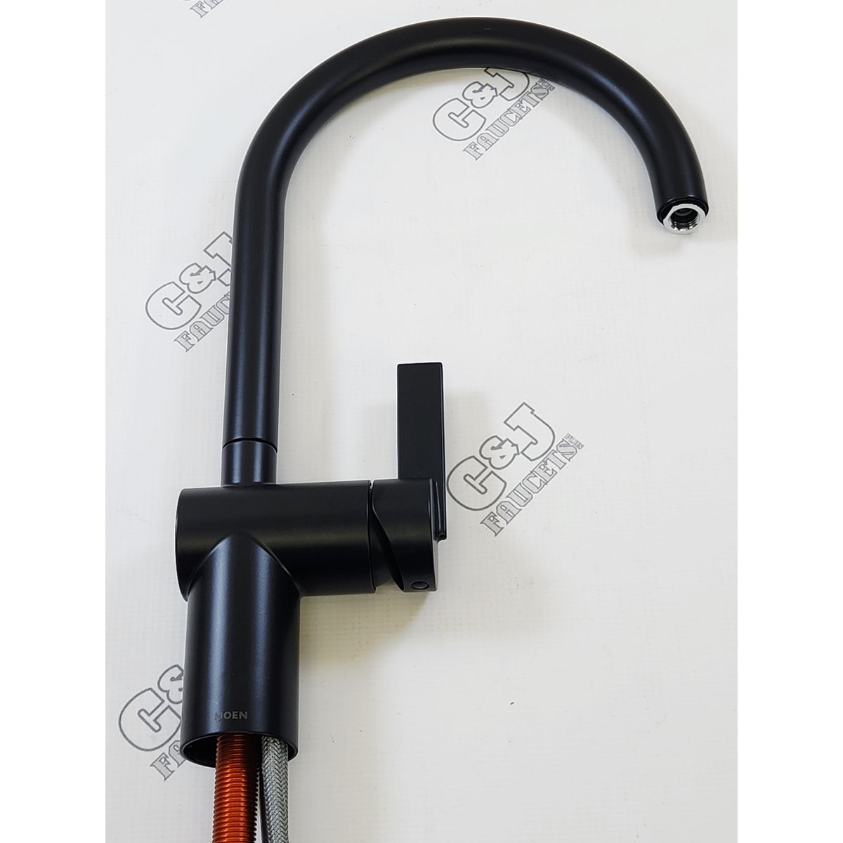 Moen 7622BL Cia 1.5 GPM Single Hole Pull Down Kitchen Faucet - Matte Black READ