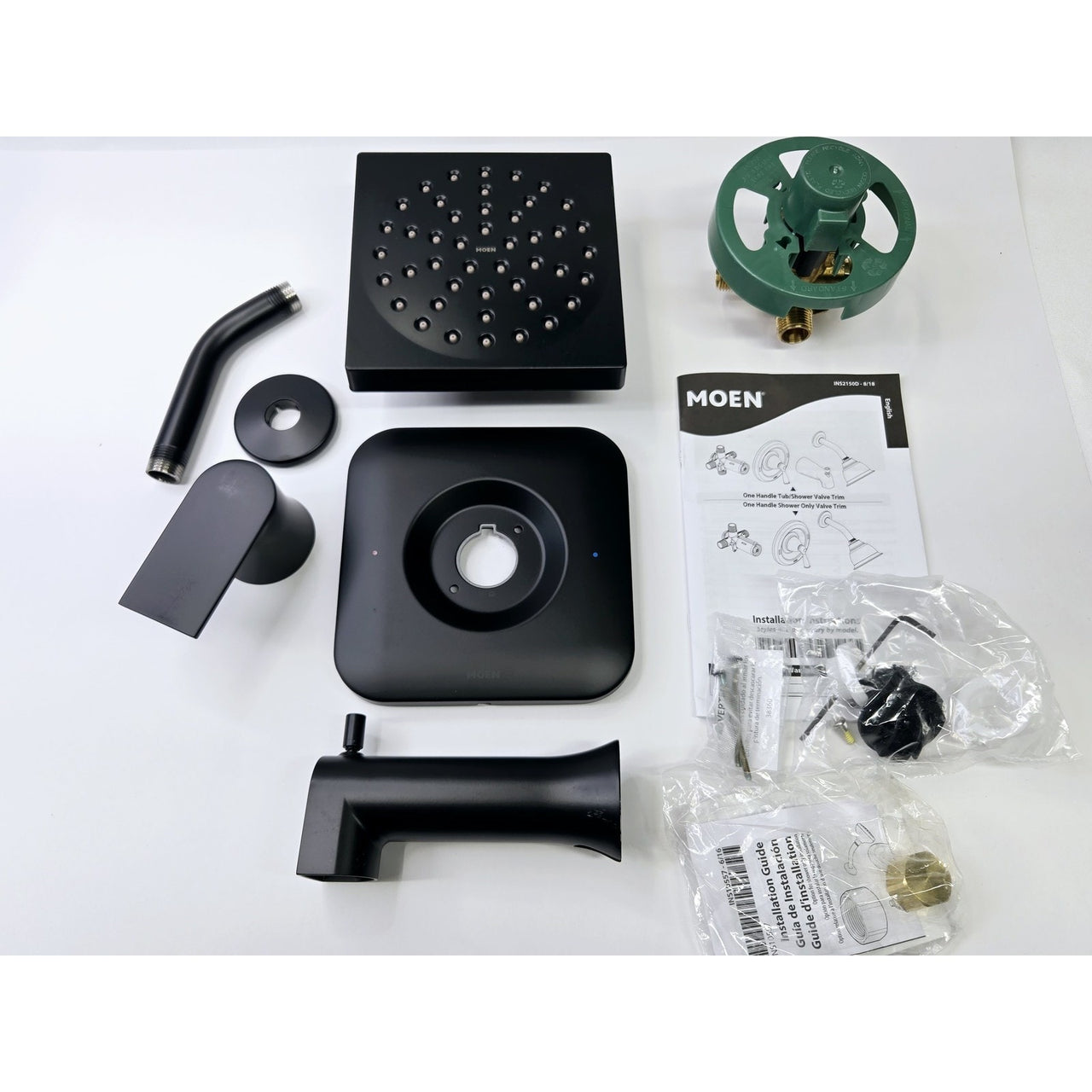 Moen 82760BL Genta Single-Handle 1-Spray Tub and Shower Faucet - Matte Black