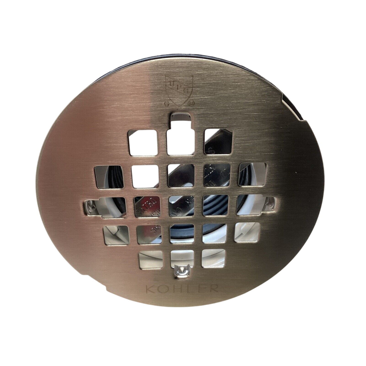 Kohler 22676-BS Round PVC Shower Receptor Drain - Brushed Stainless