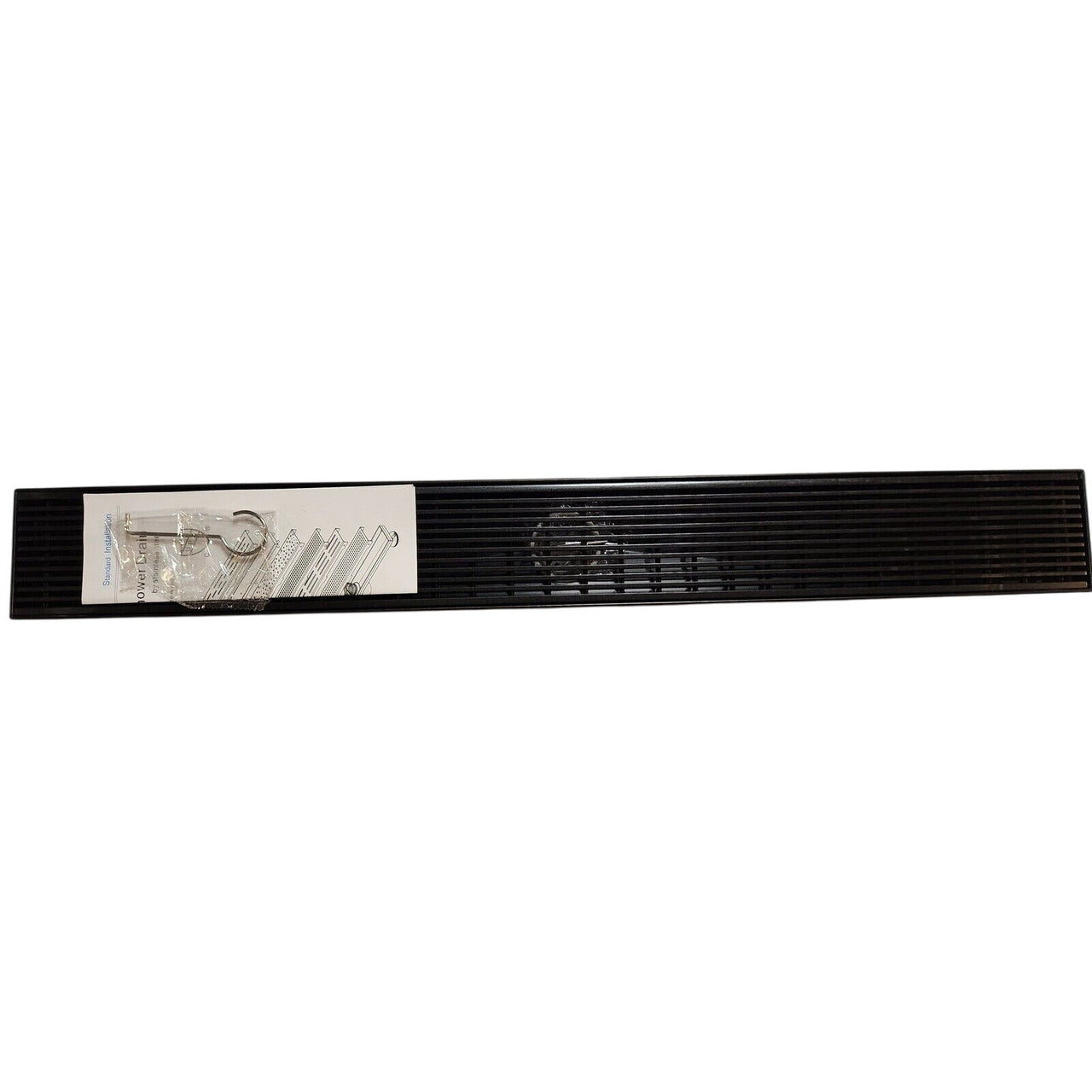 Signature Hardware 443294 Carmen 28" Linear Shower Drain less Flange-Matte Black