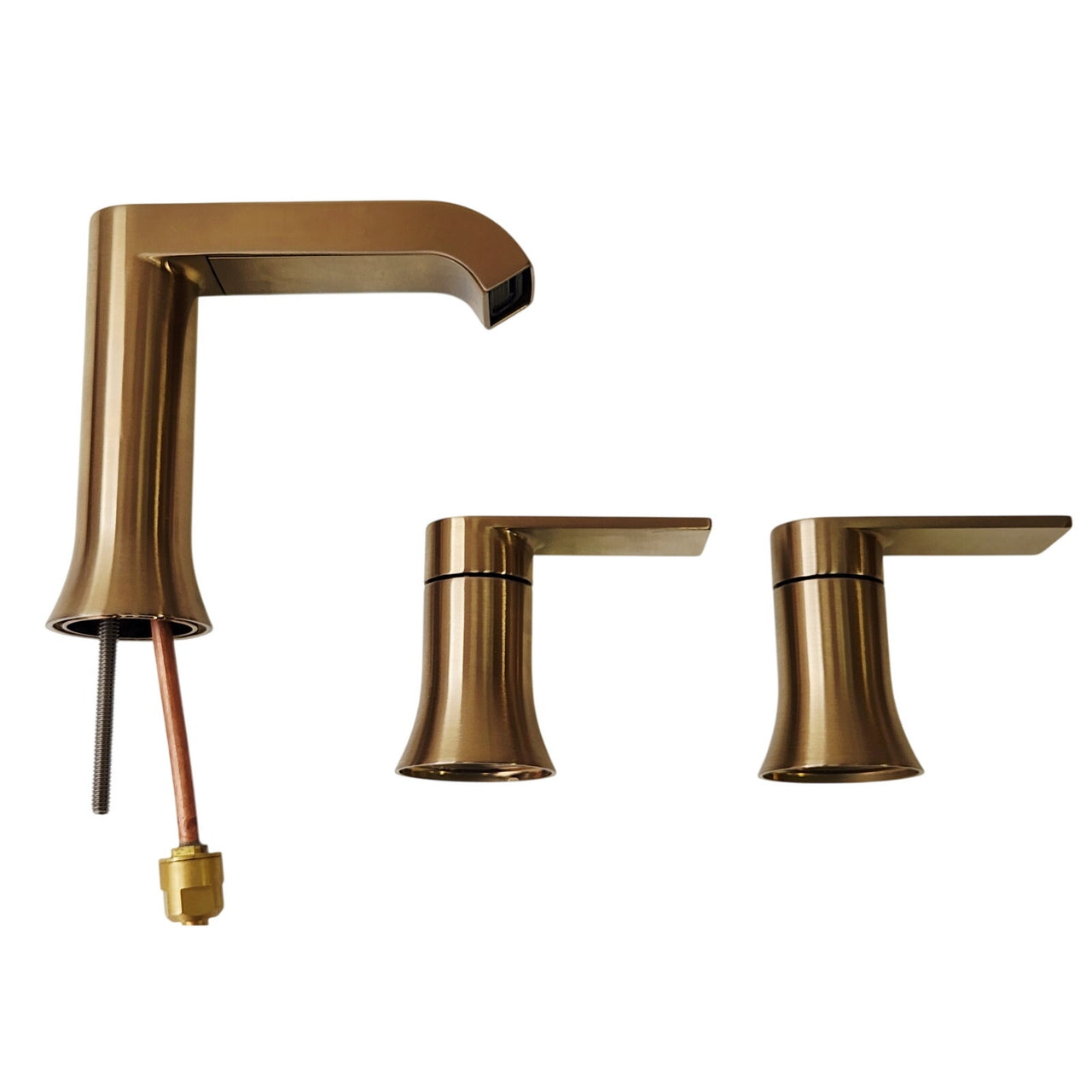 Moen TV6708BZG Genta LX Two-Handle Low Arc Bathroom Faucet - Bronzed Gold