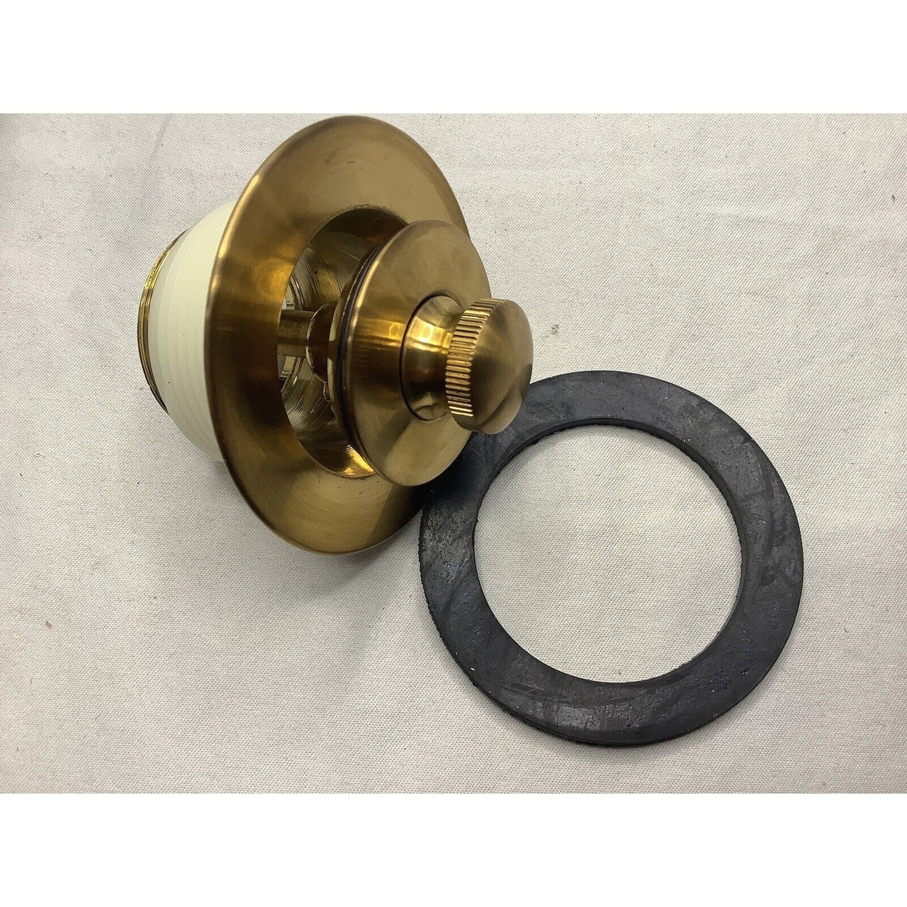 Signature Hardware 477093 Lift & Turn Tub Drain w/Adapter Sleeve - Brushed Gold