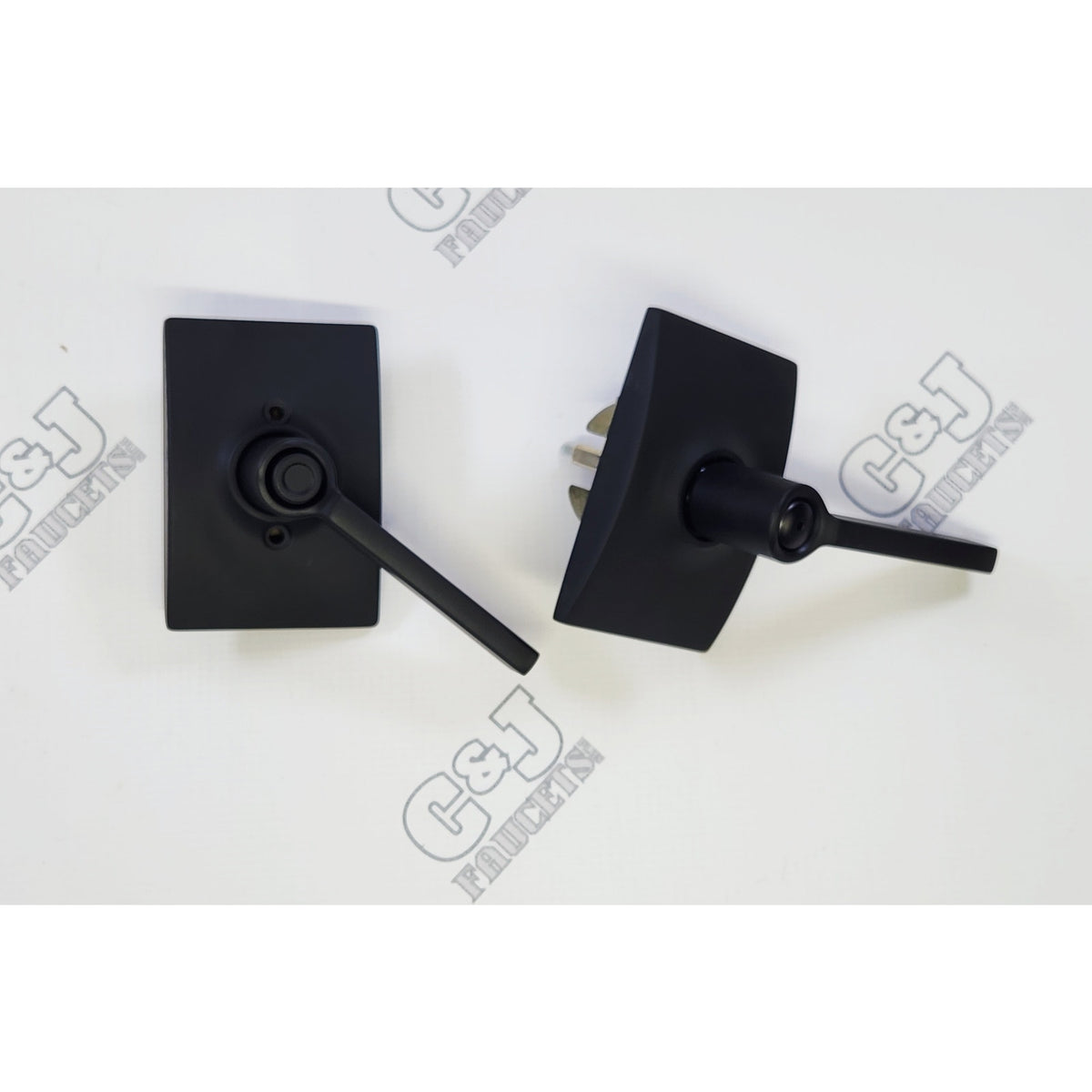 Schlage F40 LAT 622 CEN Latitude/Century Bed Bath Privacy Lever - Matte Black