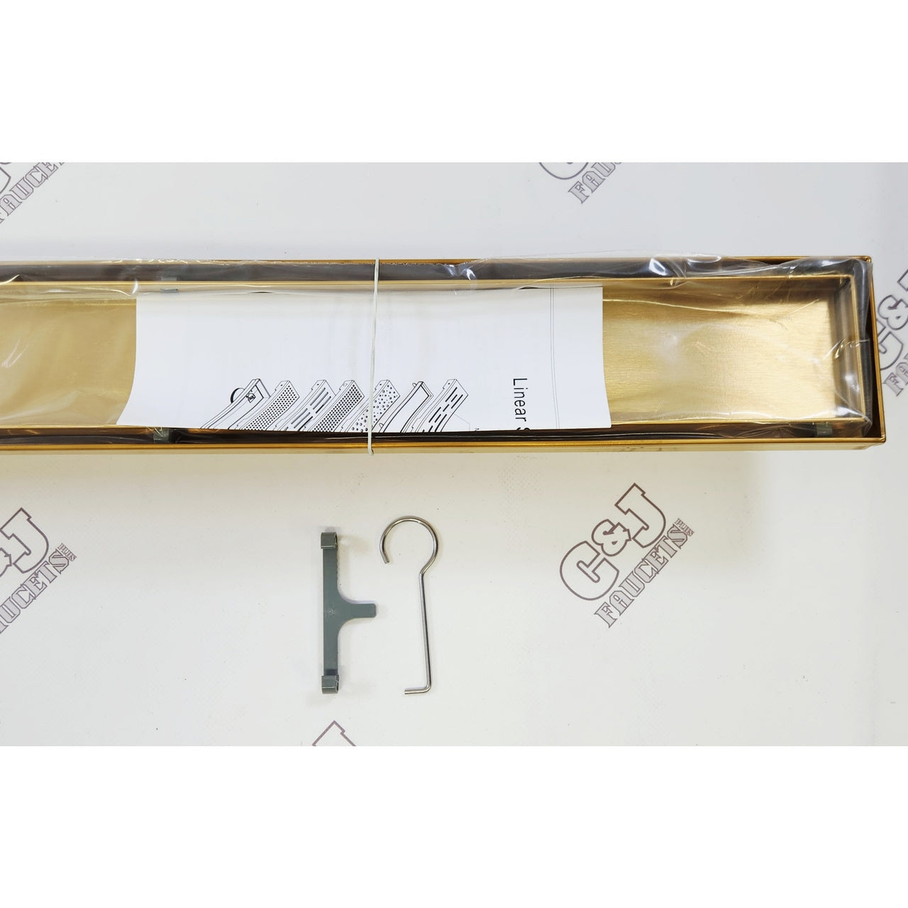 Signature Hardware 443321 Cohen 36" Linear Shower Drain - Polished Brass
