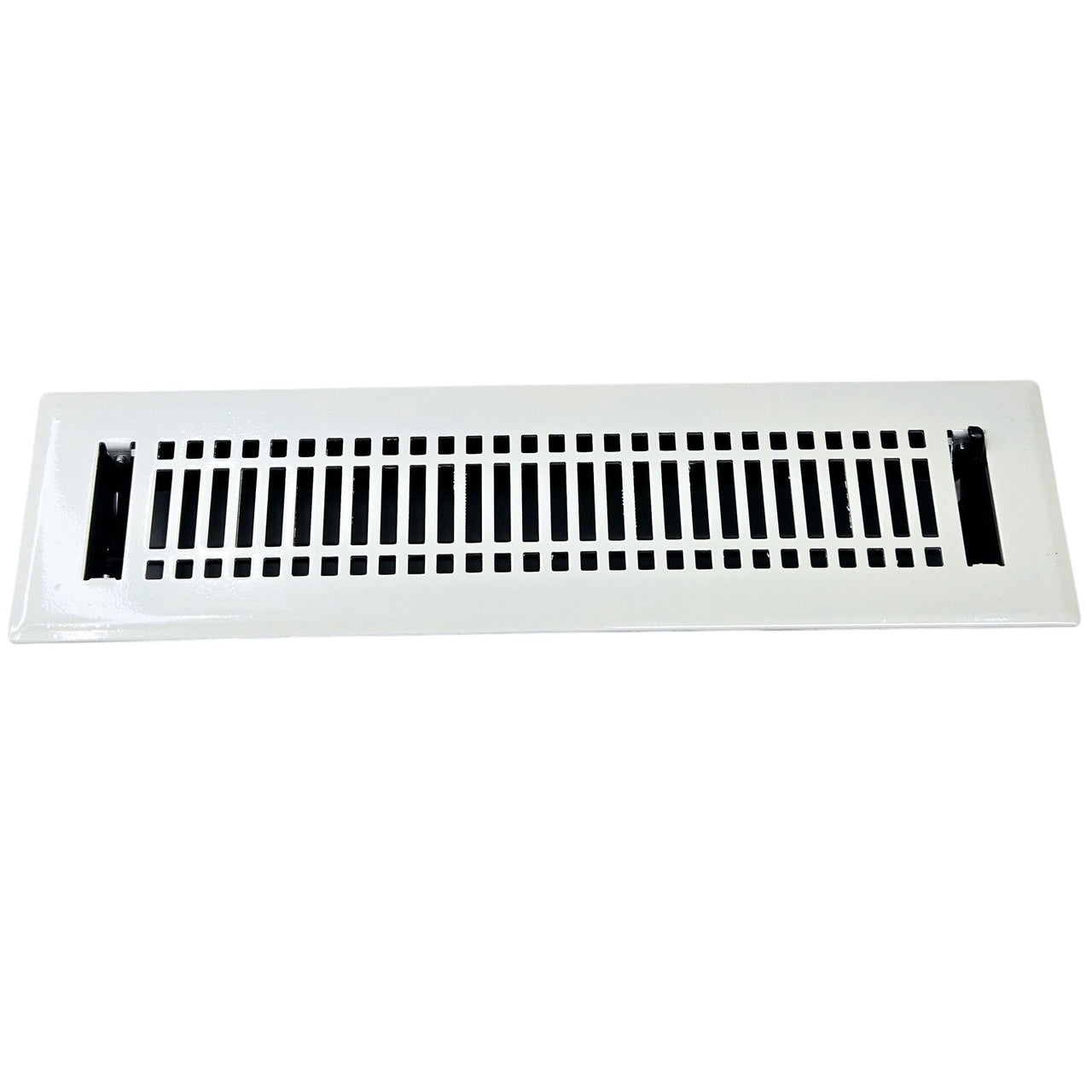 Signature Hardware 226187 Contemporary Steel Floor Register, 2-1/4 x 12 - Almond