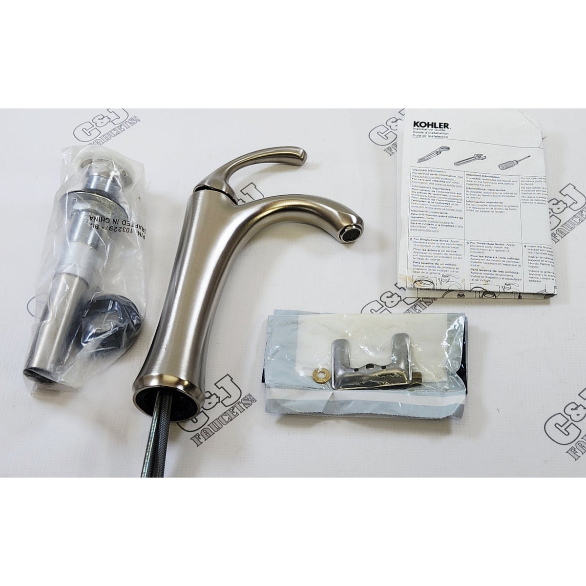 Kohler 10217-4-BN Forte 1.2 GPM Bathroom Faucet - Vibrant Brushed Nickel READ
