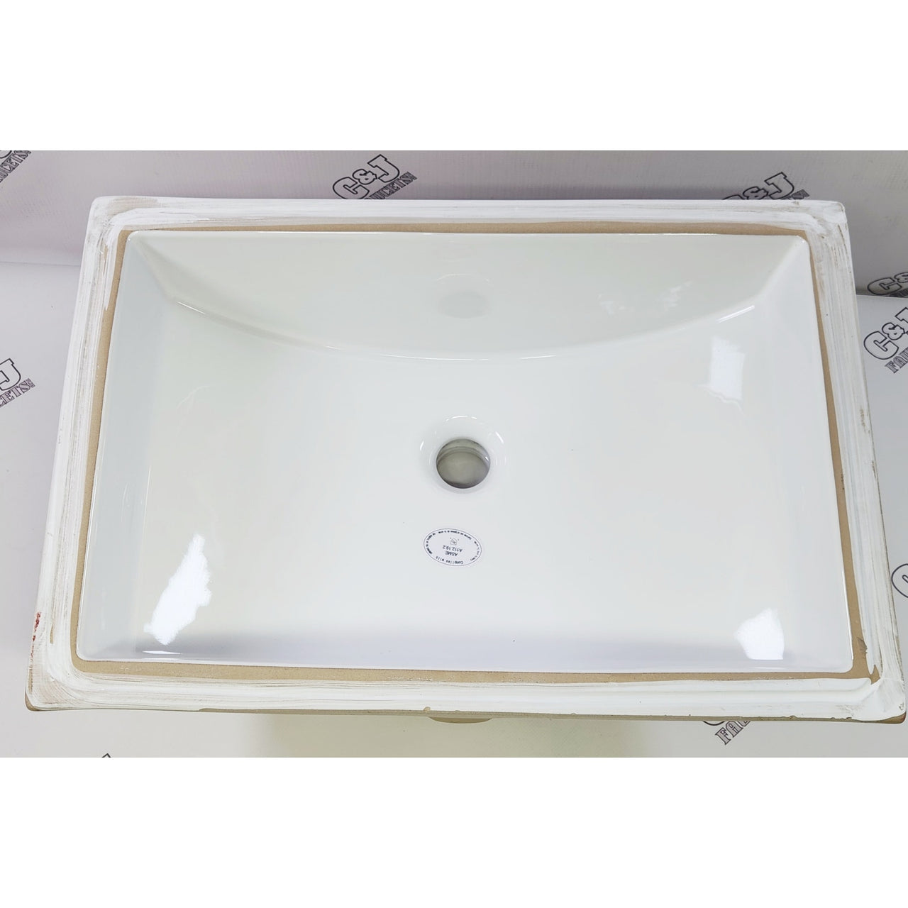 Fairmont Designs S-200WH Rectangular Ceramic Bathroom Sink - White