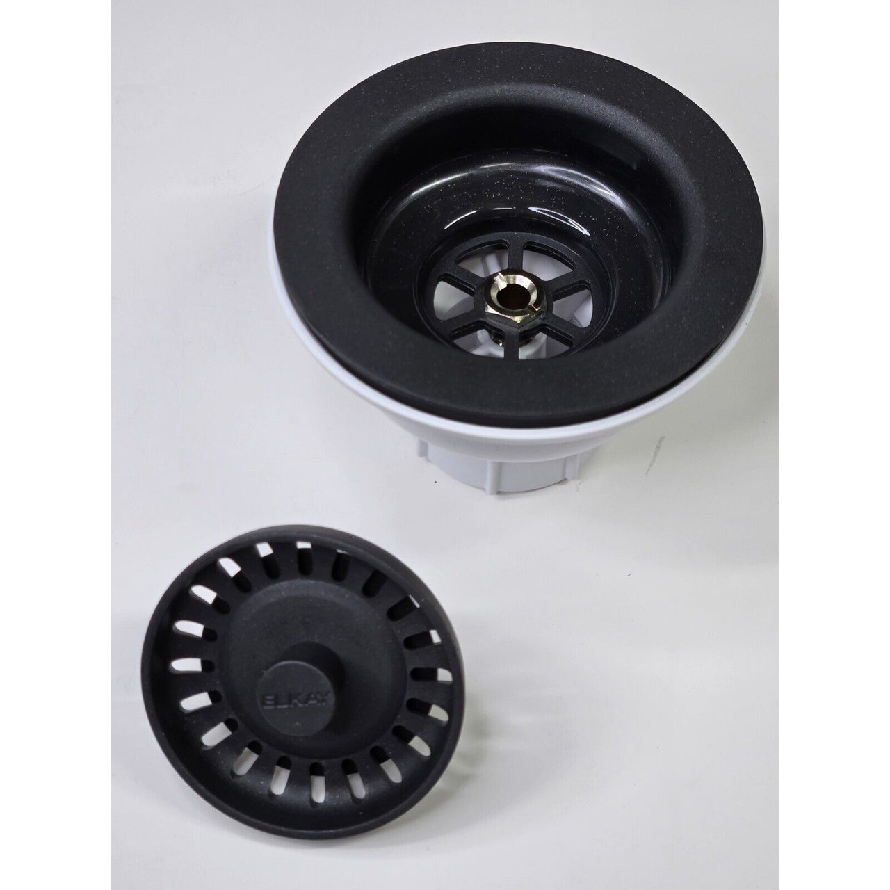 Elkay LKQS35BK Polymer Drain Fitting with Removable Basket Strainer - Black