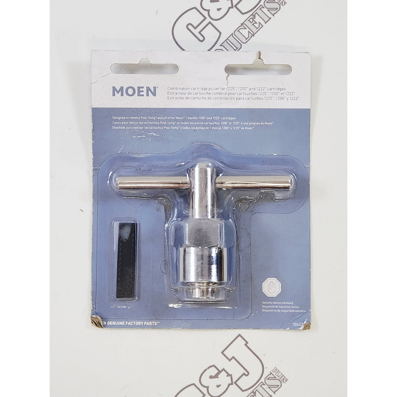 Moen 104421 Bathroom Cartridge Puller Removal Tool for 1200 1222 1225 - Chrome