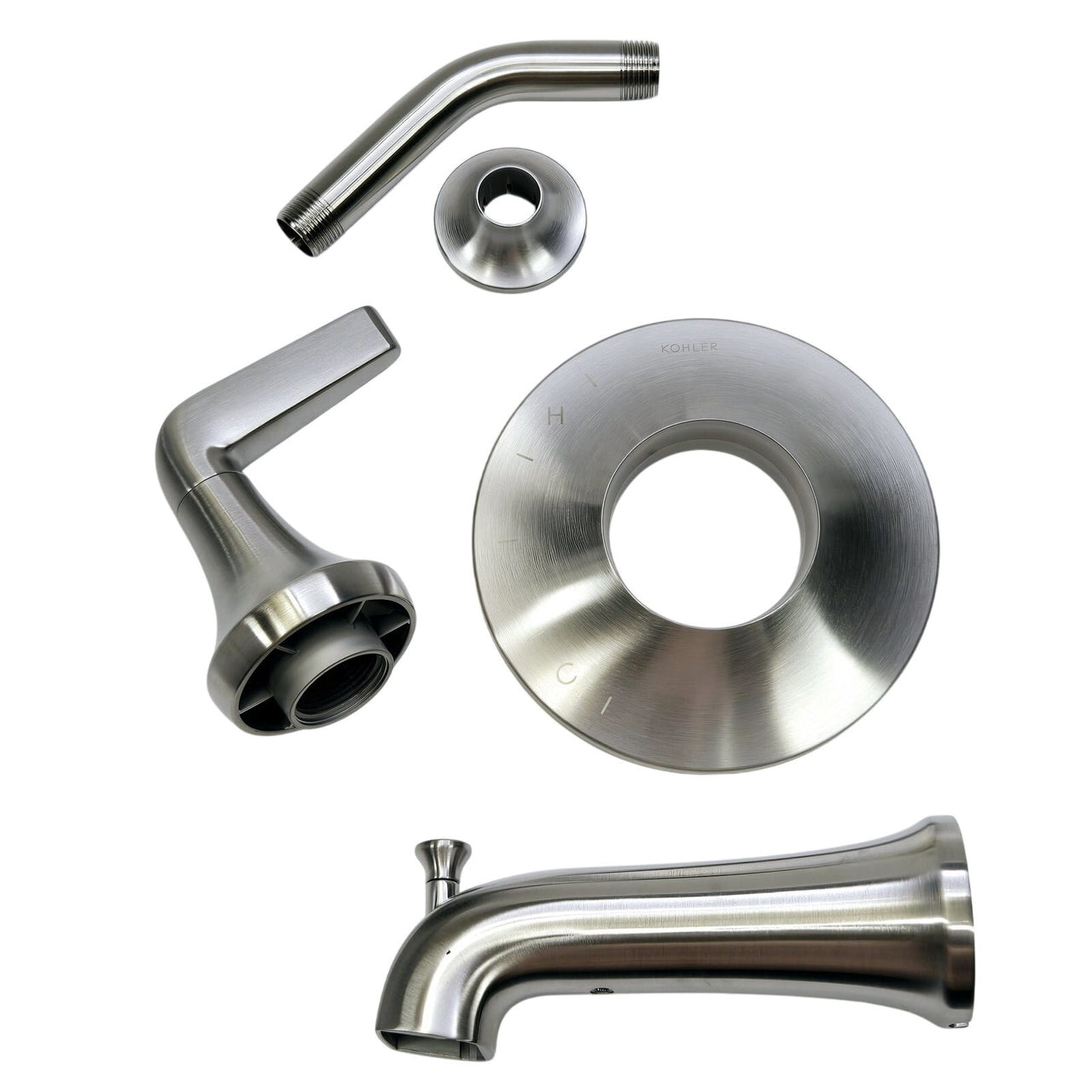 Kohler TLS22027-4-BN Tempered Tub and Shower Trim Package - Brushed Nickel