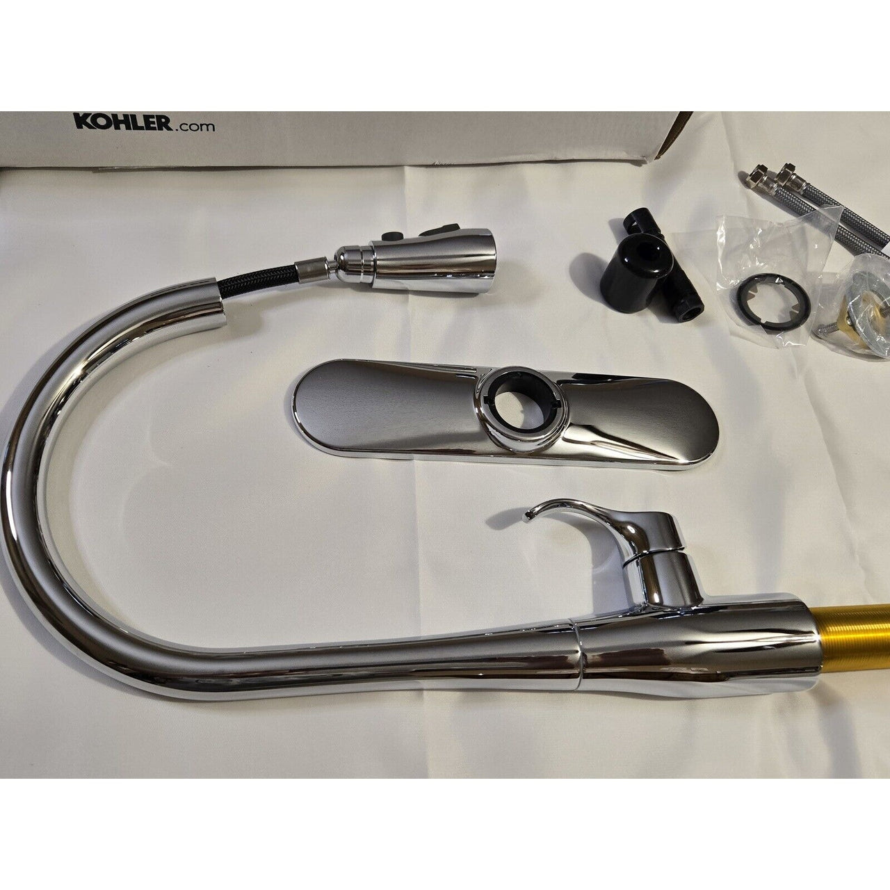 Kohler 596-CP Simplice 3-Spray Kitchen Faucet - Polished Chrome - FREE Ship!