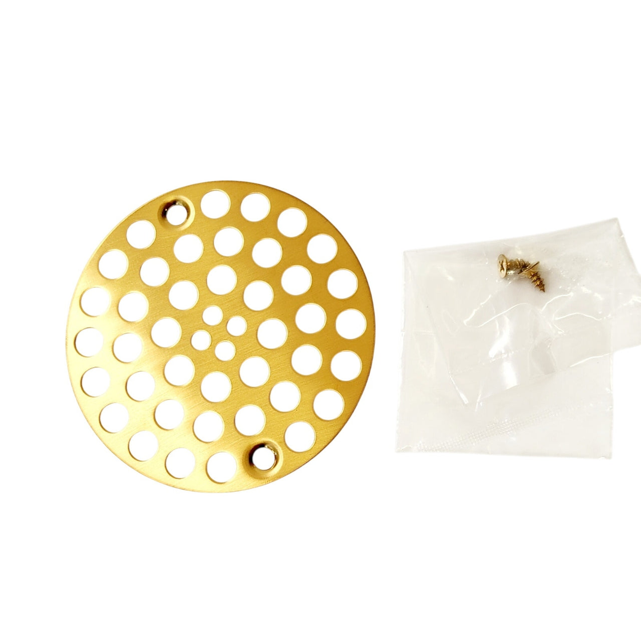Signature Hardware 481472 Modern Shower Drain Strainer - Brushed Gold