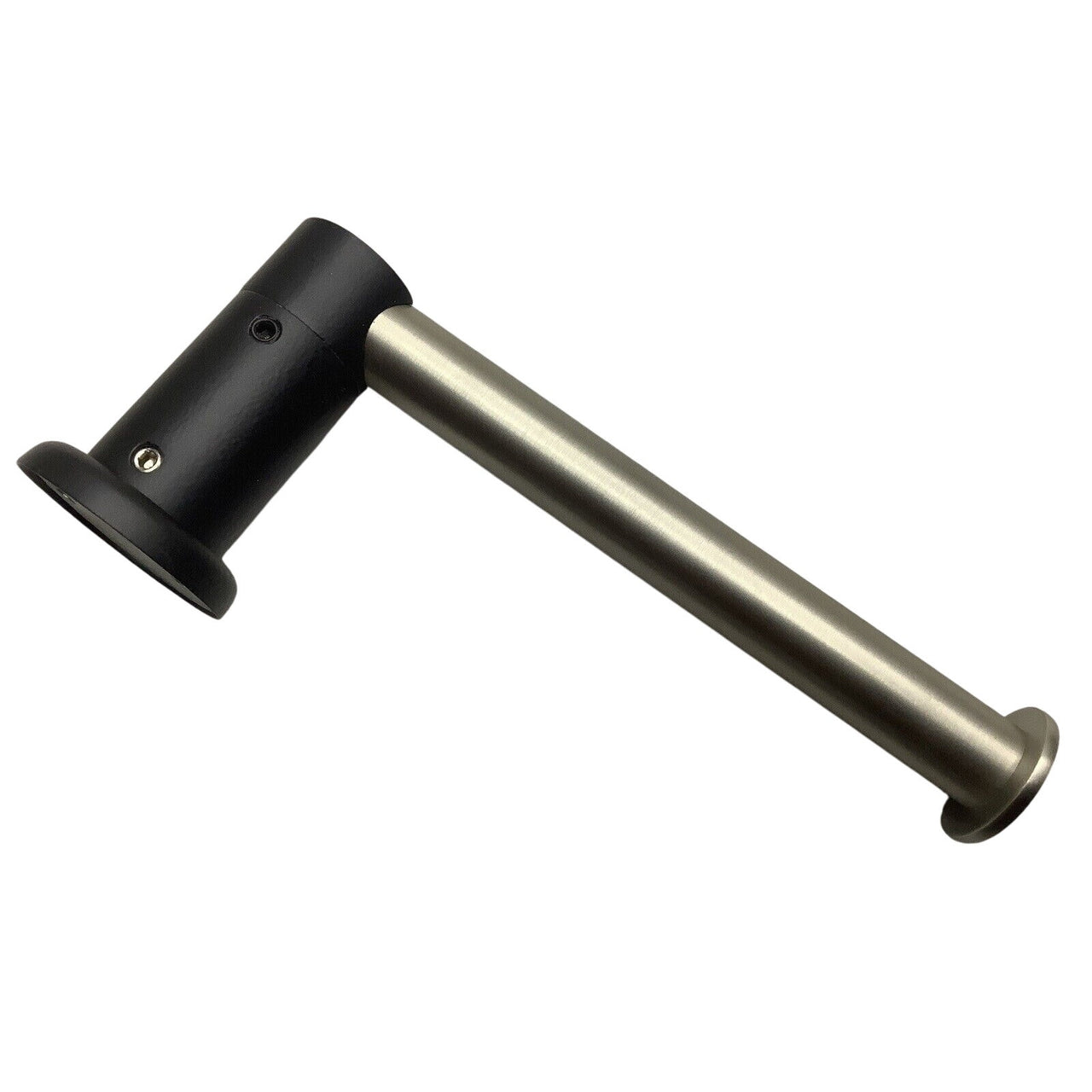 Signature Hardware 466622 Mendi Toilet Paper Holder - Matte Black/Satin Nickel