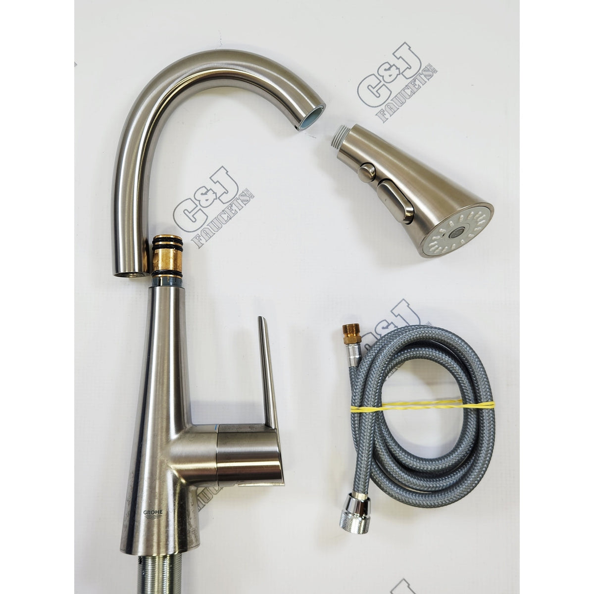 Grohe 30368DC2 Zedra 1.75 GPM Pull Down Bar Faucet - SuperSteel Infinity FPO2