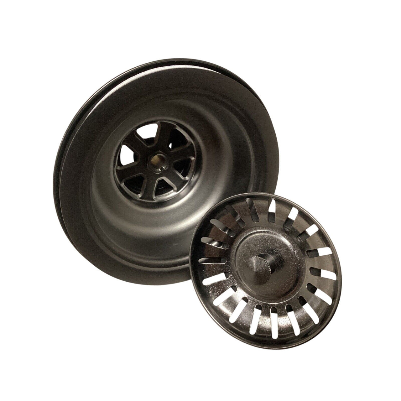 Signature Hardware 441100 Atlas 3-1/2" Basket Strainer - Gunmetal Black