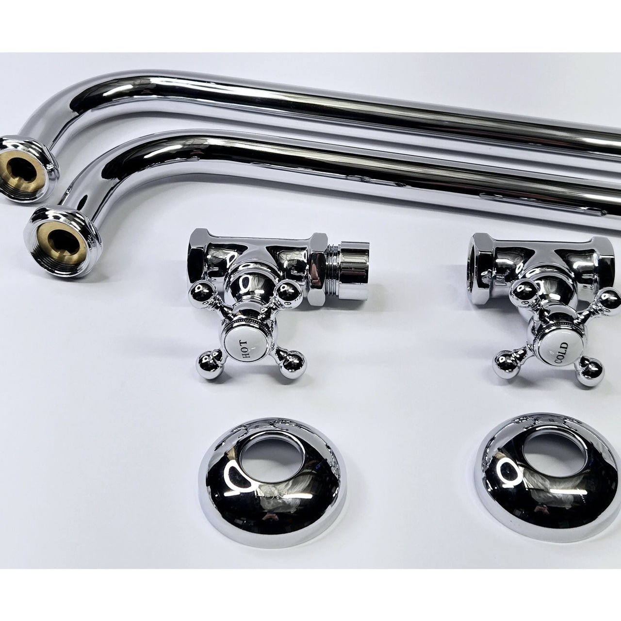 Signature Hardware NB-116C-U Freestanding Tub Supply Lines with Shutoff Valve