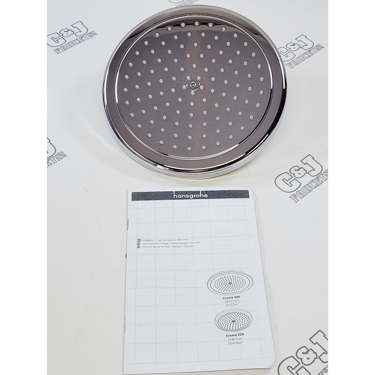 hansgrohe 26465001 Croma 9" Premium Modern 1-Spray Showerhead - Chrome