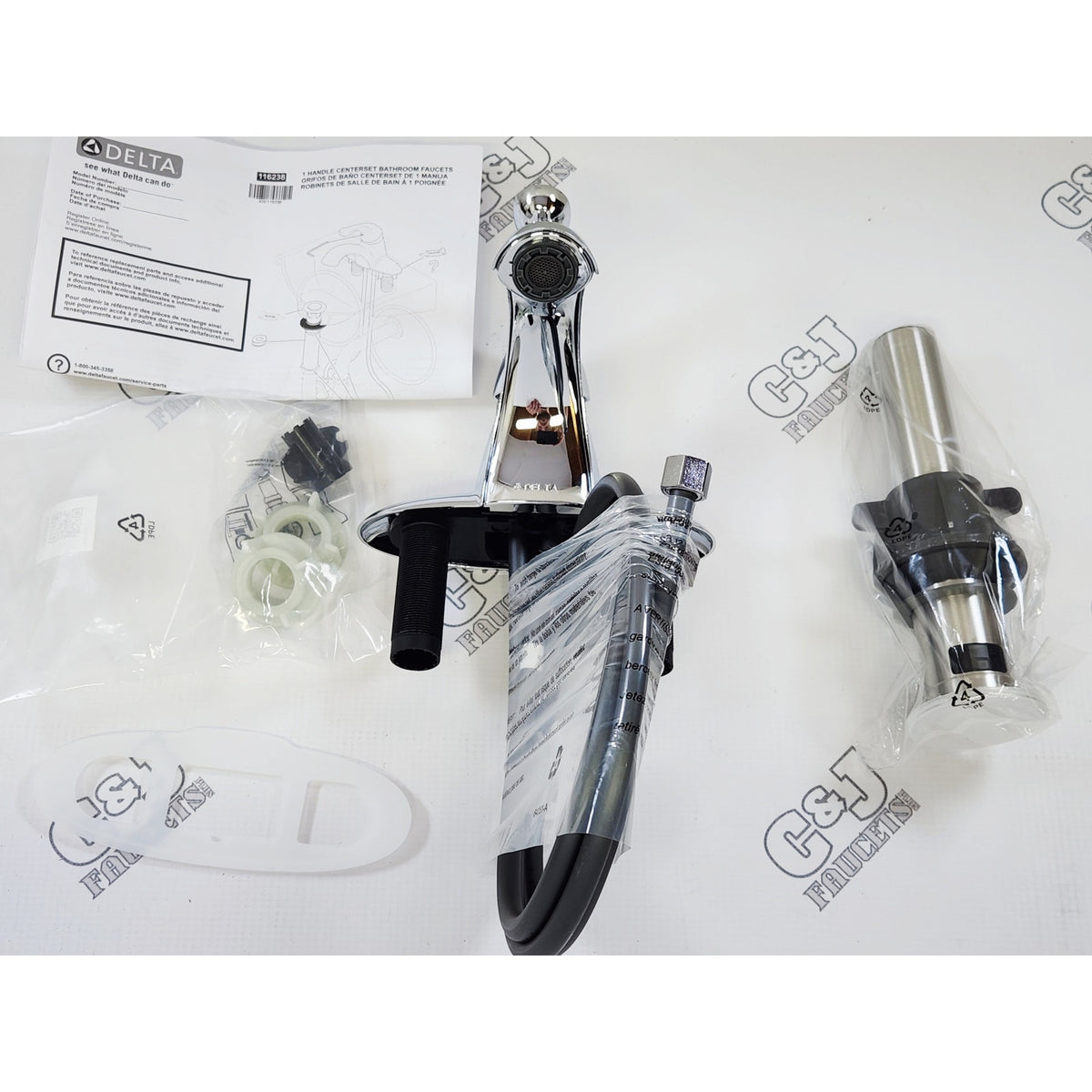 Delta 520-MPU-DST Classic 1.2 GPM Centerset Bathroom Faucet - Chrome