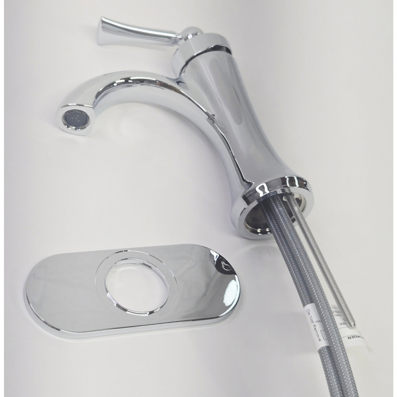 Moen 4500 Wynford Single Hole Bathroom Faucet with Pop-Up Drain Assembly -Chrome