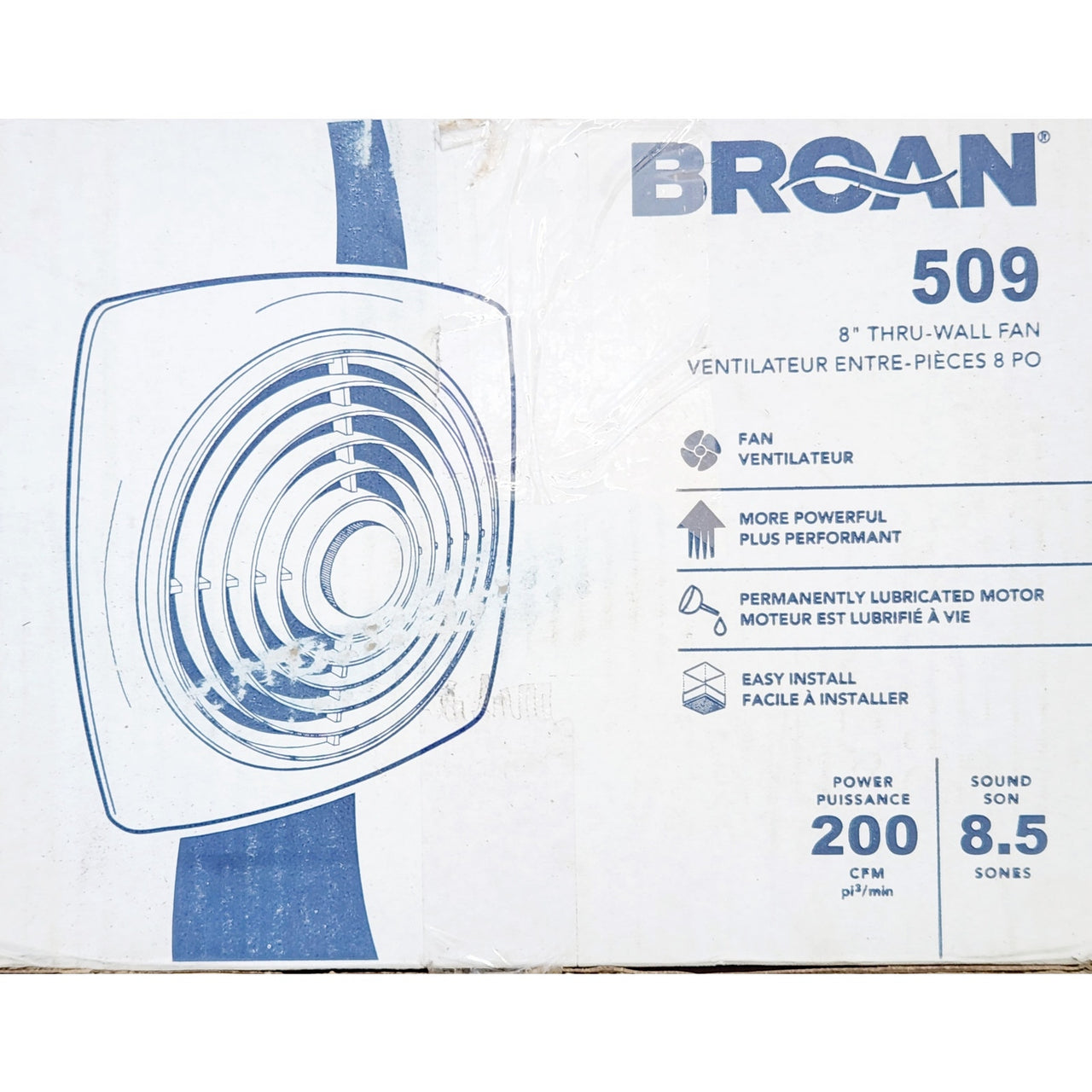 Broan-NuTone 509 200 CFM Through-Wall Utility Exhaust Fan