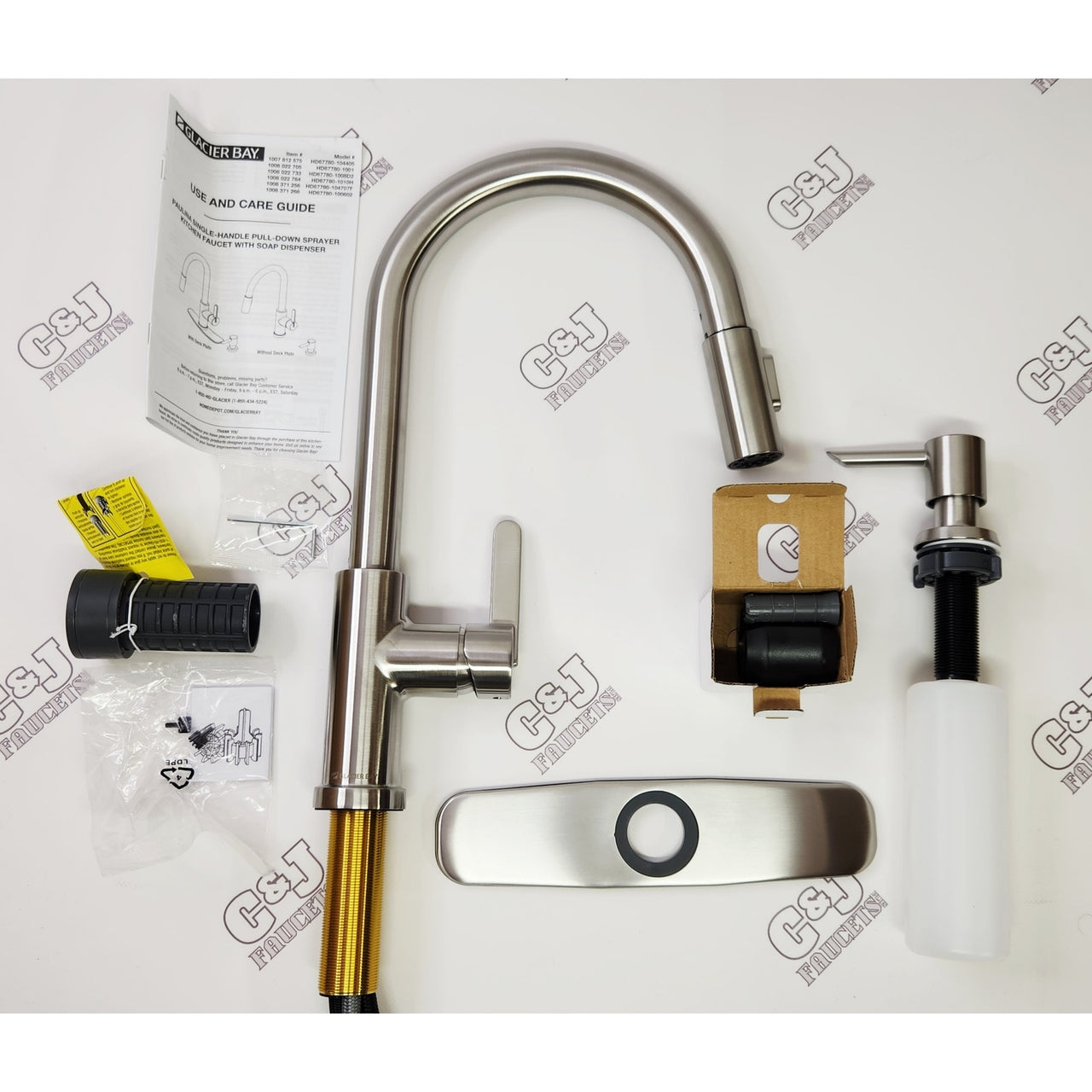 Glacier Bay 1008 022 733 Paulina Single-Handle Kitchen Faucet - Stainless Steel