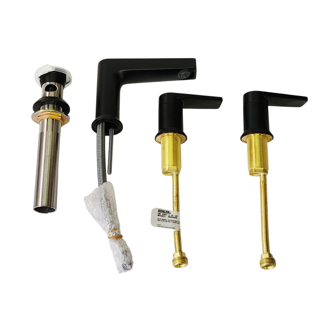 Kohler 37887-4-BL Taut Widespread Bathroom Faucet 1.2 GPM - Matte Black READ
