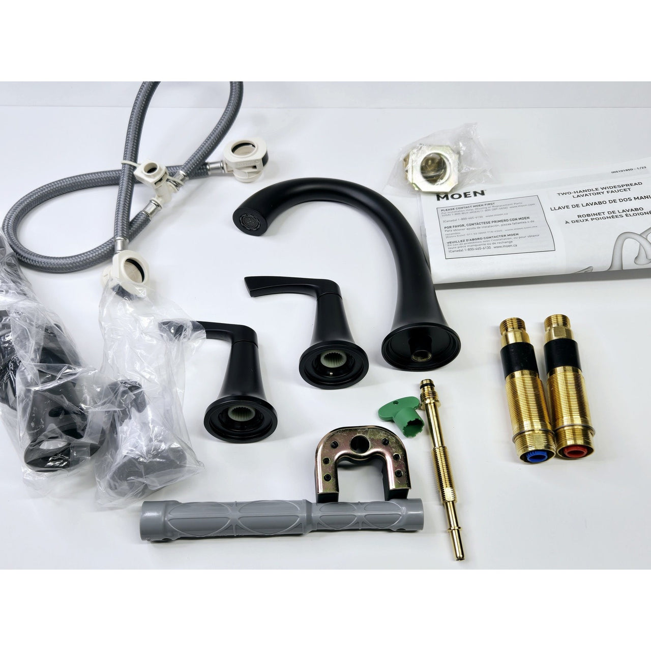 Moen 84468BL Korek 8 in. Widespread High-Arc Bathroom Faucet - Matte Black