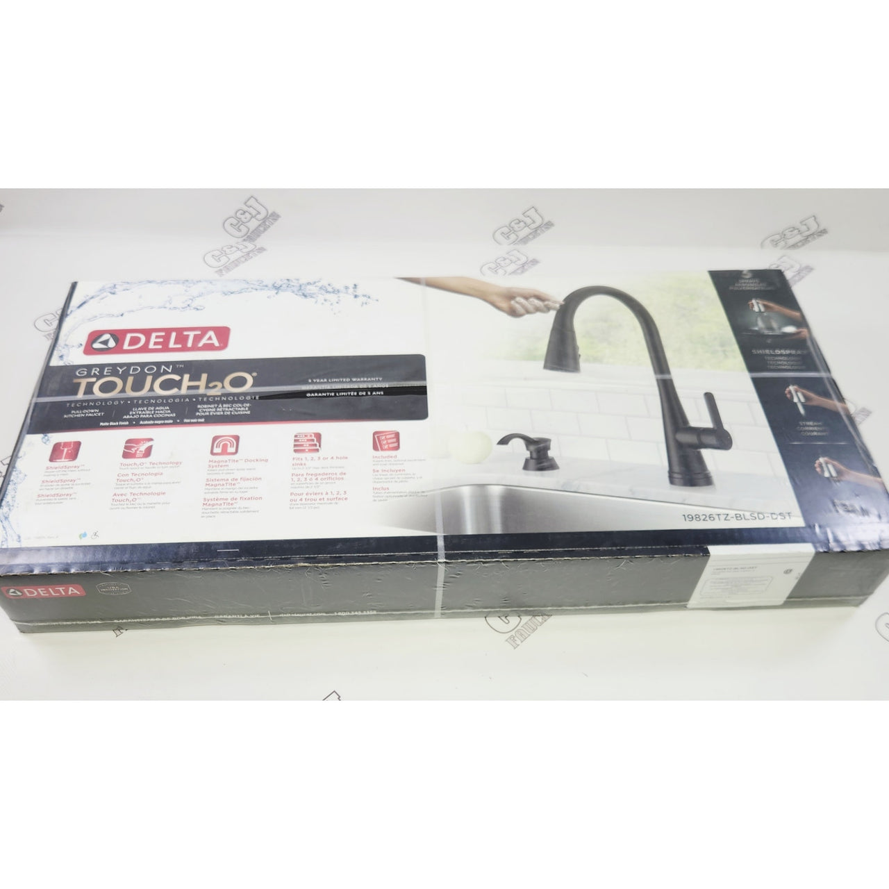 Delta 19826TZ-BLSD-DST Greydon Touch Pull-Down Kitchen Sink Faucet - Matte Black