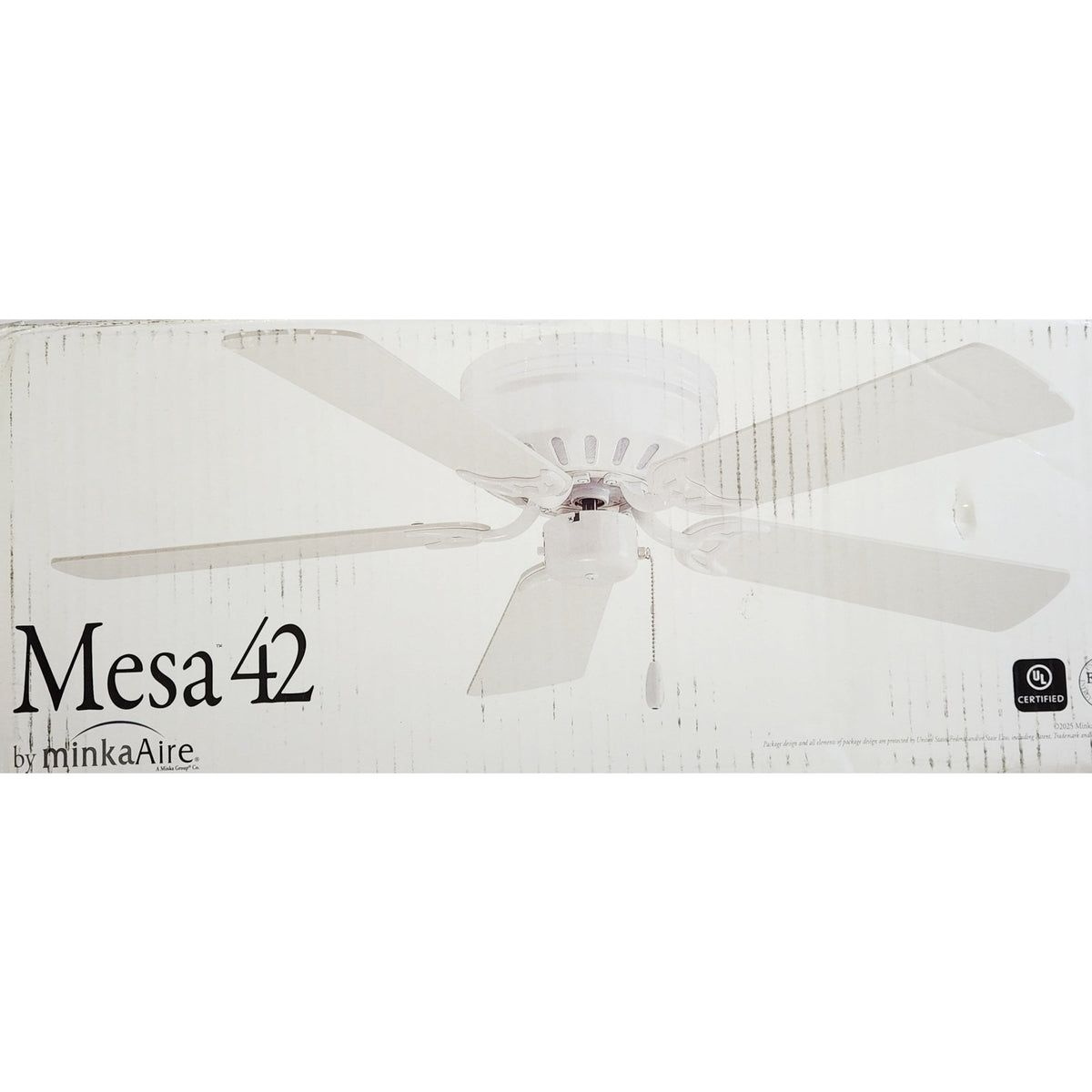 Minka Aire F566-WH Contractor 42" 5 Blade Indoor Ceiling Fan - White