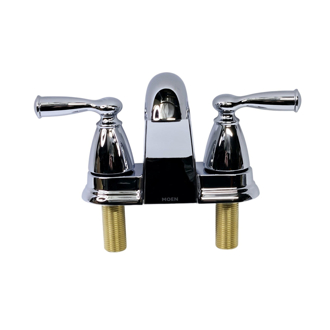 Moen 84942 Banbury 4 in. Centerset Double Handle Low-Arc Bathroom Faucet -Chrome
