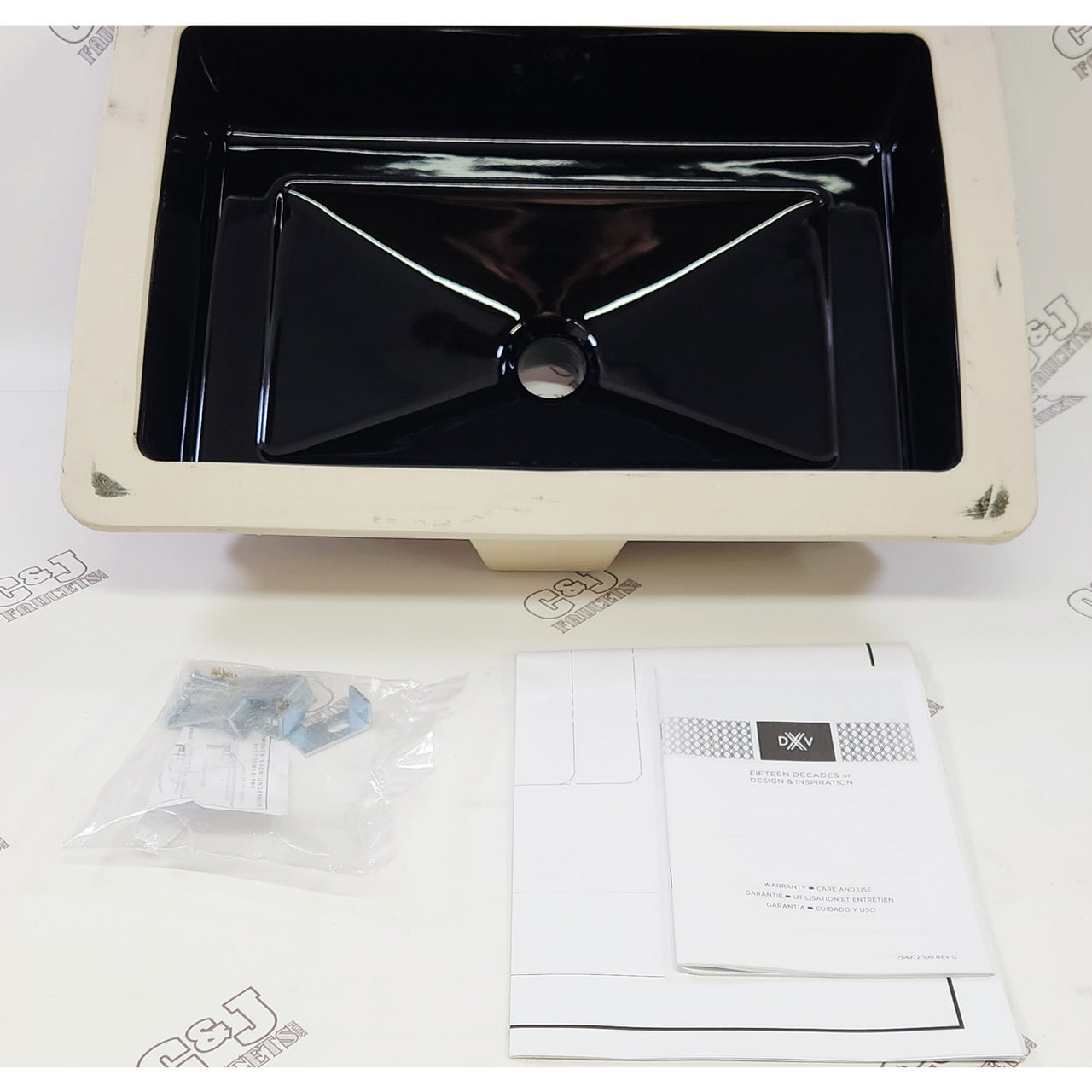 DXV D20050000.178 Pop 21" x 14-5/8" Undermount Bathroom Sink w/Overflow - Black