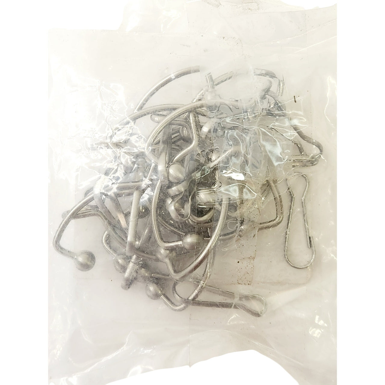 Signature Hardware 466824 Open Shower Curtain Rings - Brushed Nickel