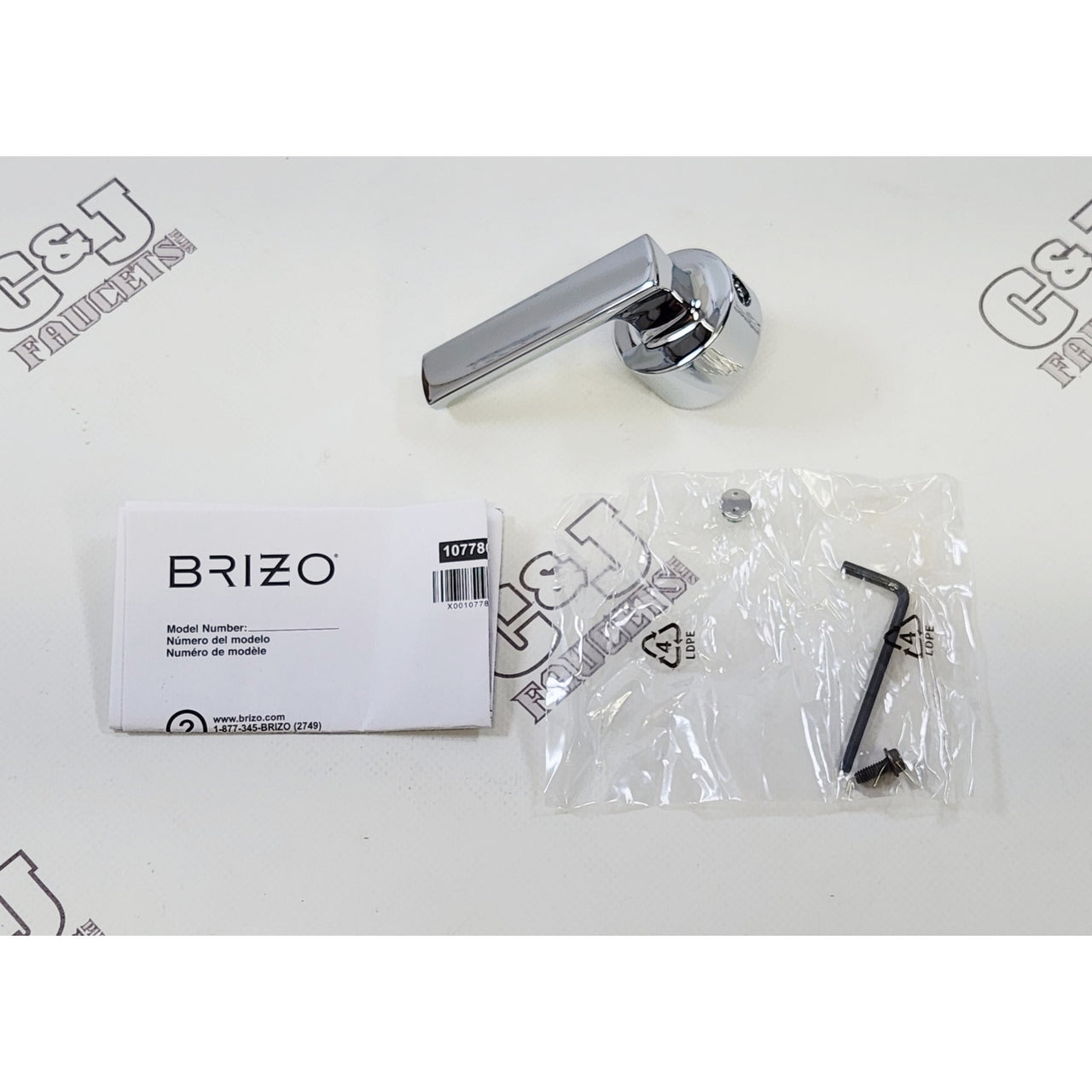 Brizo HLK006-PC-L Kintsu Kitchen Pull-Down Faucet Lever Handle Kit - Chrome