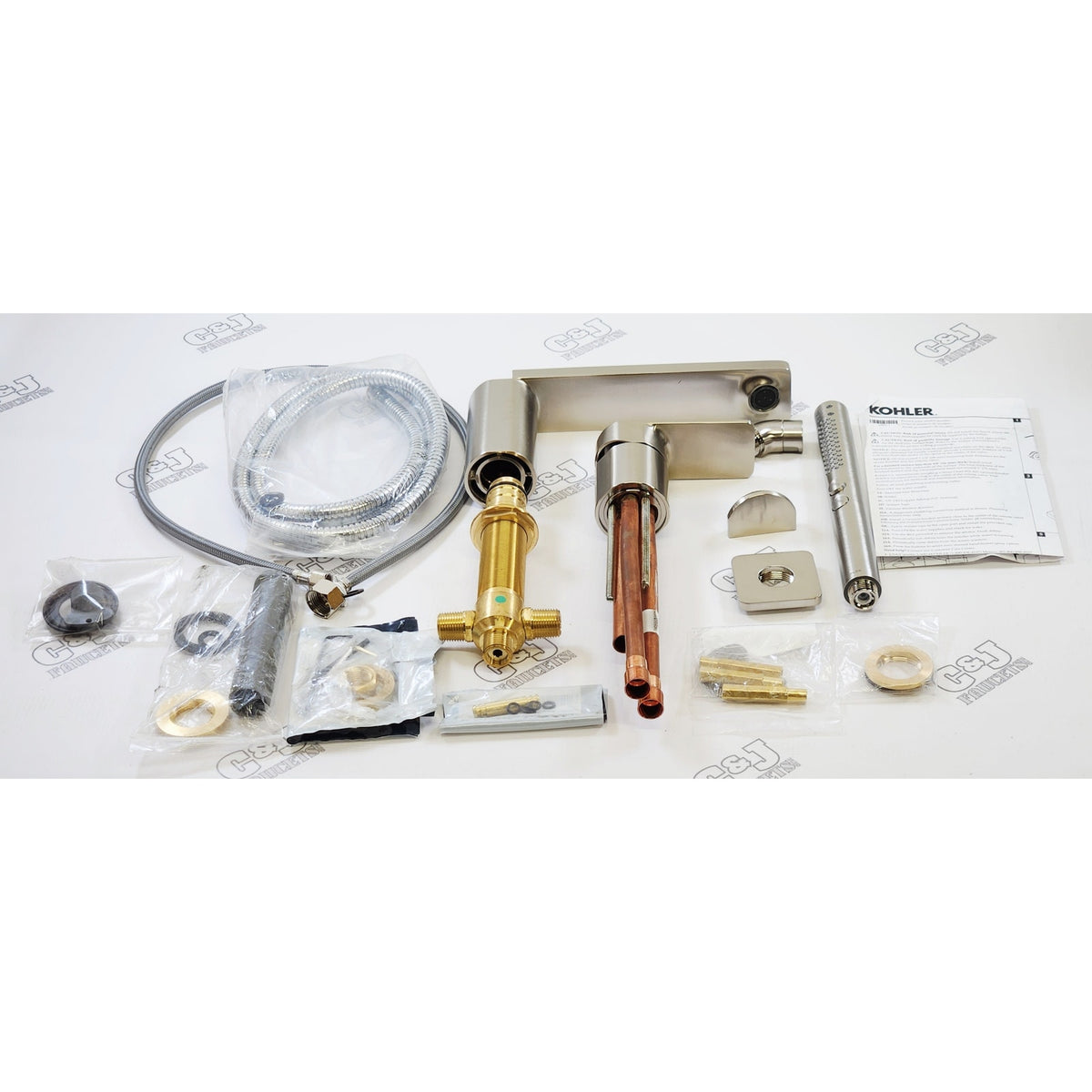 Kohler 23488-4-BN Parallel 1.75 GPM Bathroom Tub Faucet - Brushed Nickel READ