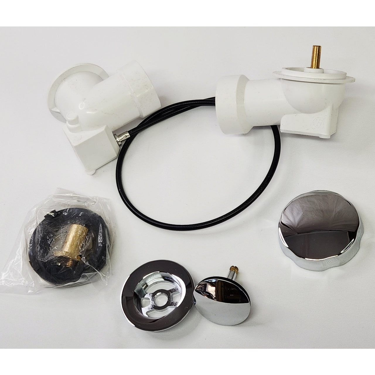 Signature Hardware 446730 22 in. PVC Cable Drain - Chrome