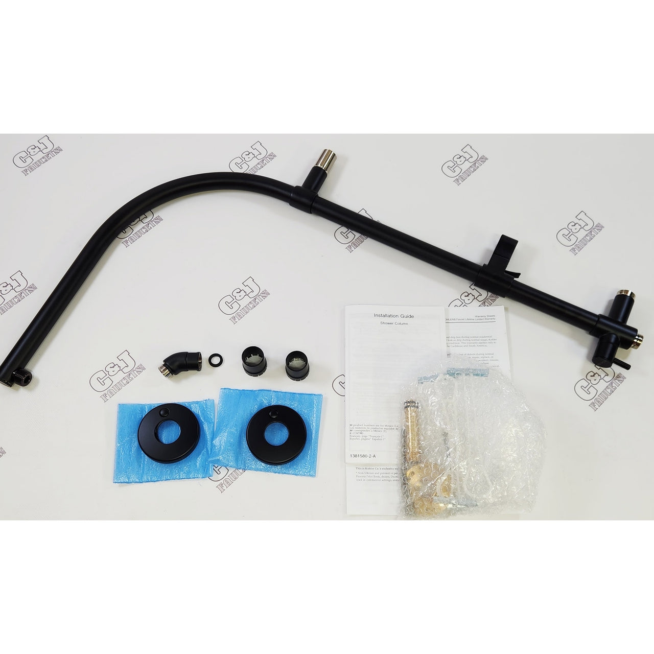 Kohler 45211-BL HydroRail-R Wall Mount Arch Shower Retrofit - Matte Black