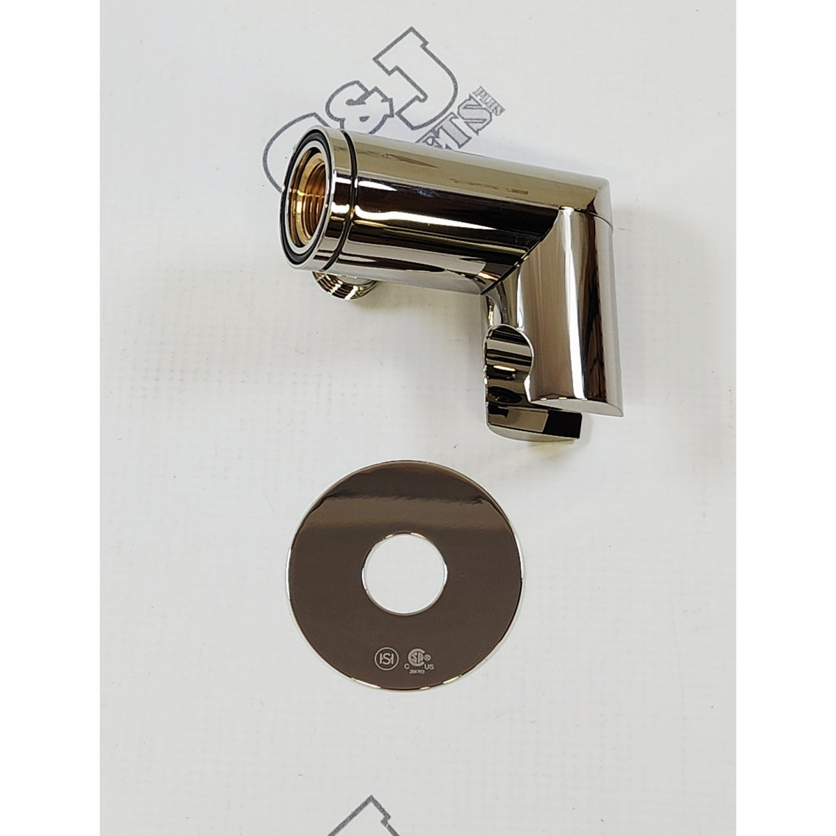 Signature Hardware 449976 Swivel Water Supply Elbow and Bracket -Polished Nickel