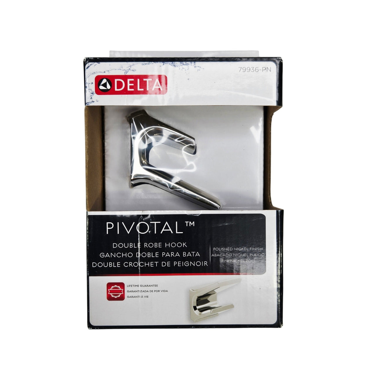 Delta 79936-PN Pivotal Double Robe Hook - Brilliance Polished Nickel