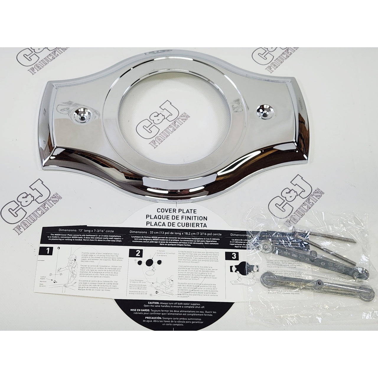 Moen 1920 Tub Shower Remodeling Escutcheon Cover Plate - Chrome