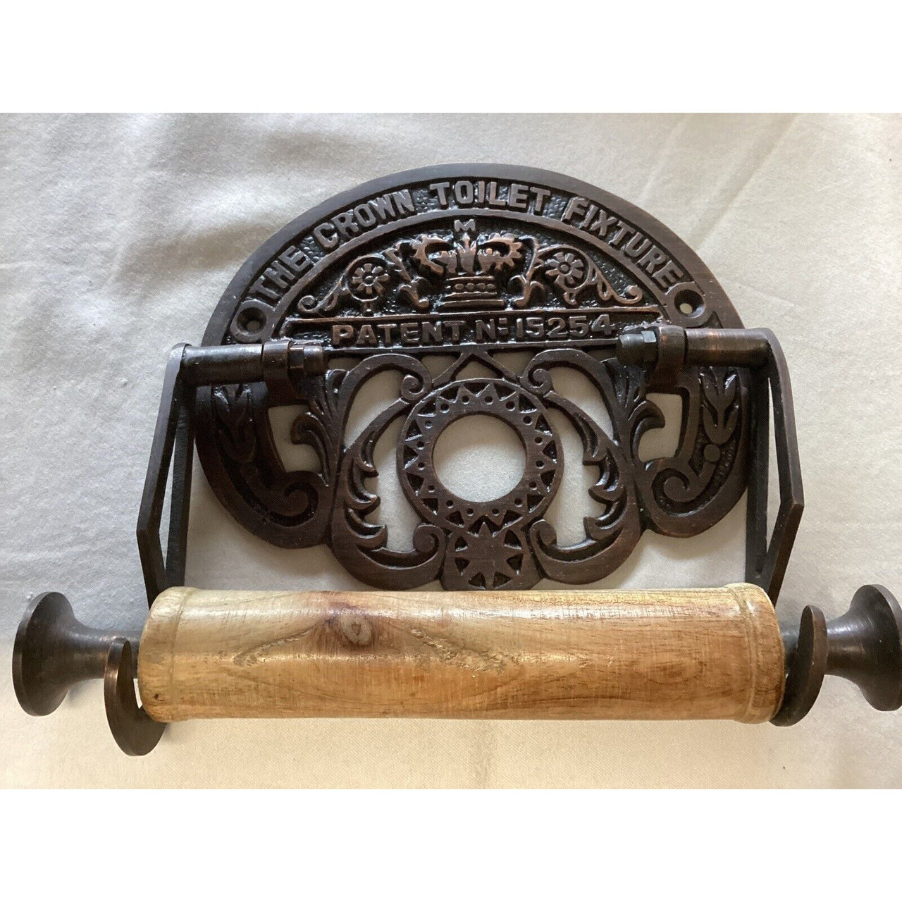 Signature Hardware 302789 Crown Spring Bar Toilet Paper Holder-Oil Rubbed Bronze