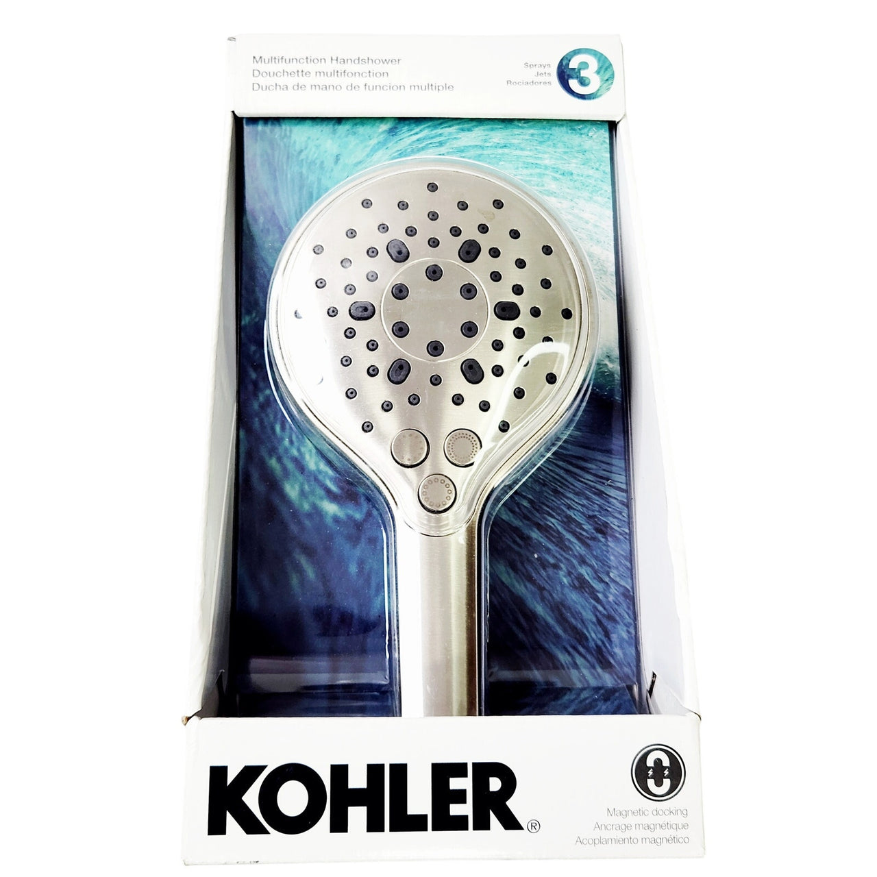 Kohler R28719-G-BN Prosecco Three-Function Handshower, 1.75 gpm - Brushed Nickel