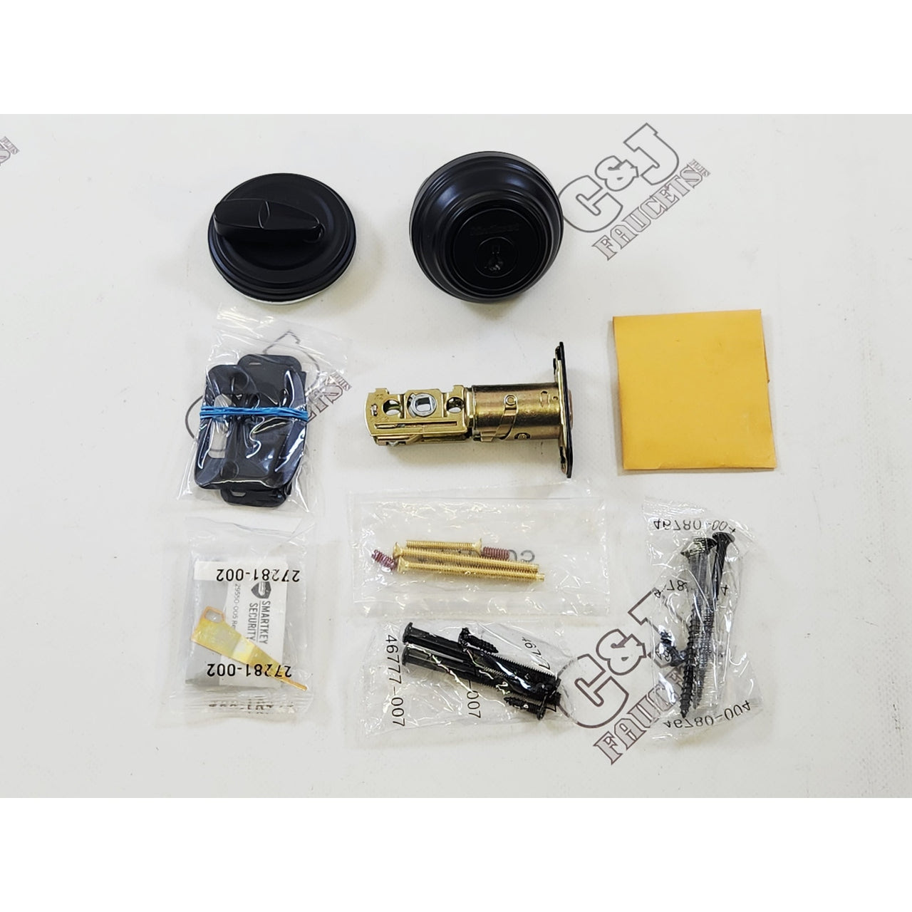 Kwikset 980 514 SMT 6AL STRKP K3 Single Cylinder Deadbolt Security Door Lock