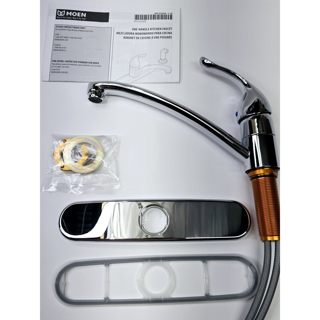 Moen 7425 Chateau Low-Arc Single-Handle Standard Kitchen Faucet - Chrome