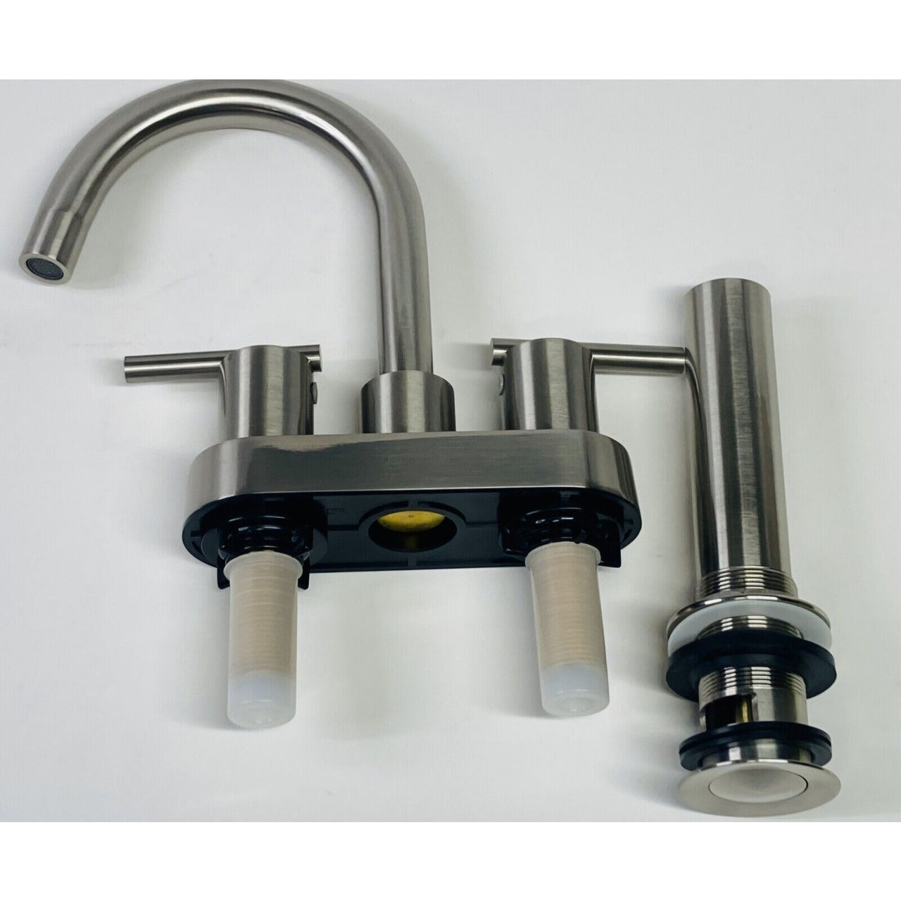 Signature Hardware 418160 Lindo 1.2 GPM Centerset Bath Faucet -Brush Nickel READ