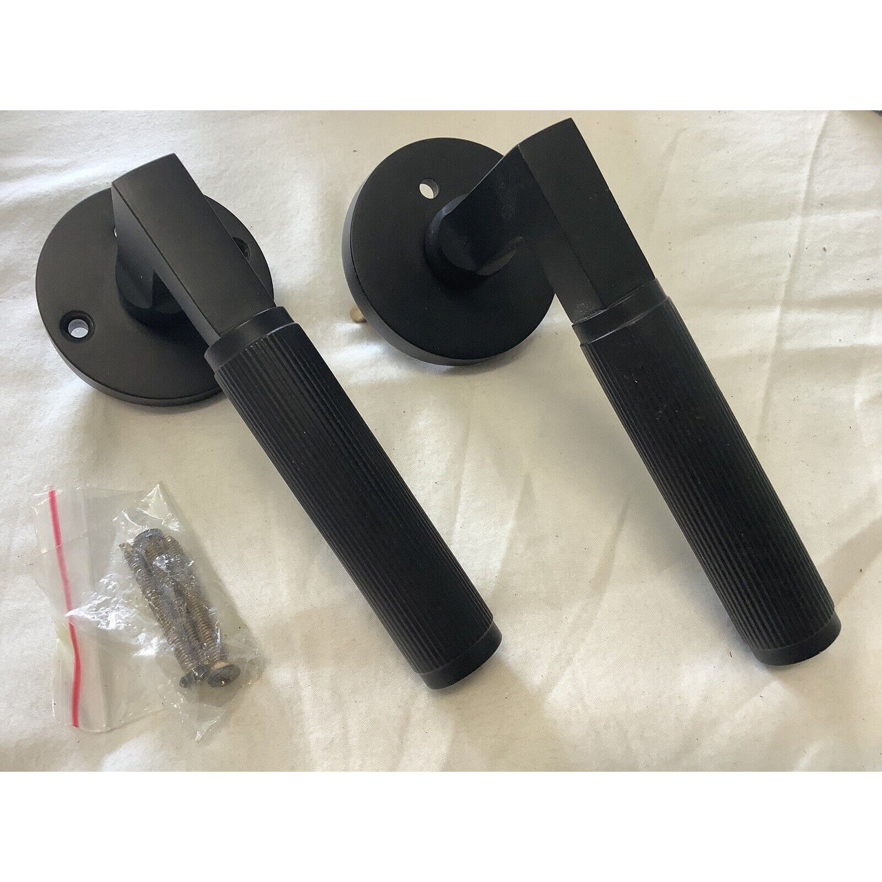 Signature Hardware EH.RO.2625.20.R.BLK Solid Brass Interior Door Set-Satin Black