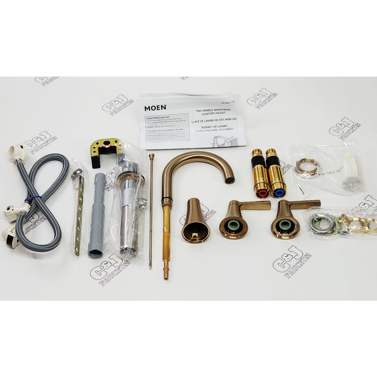 Moen TV64433BZG Jase 1.2 GPM Widespread Bathroom Faucet - Bronzed Gold - READ