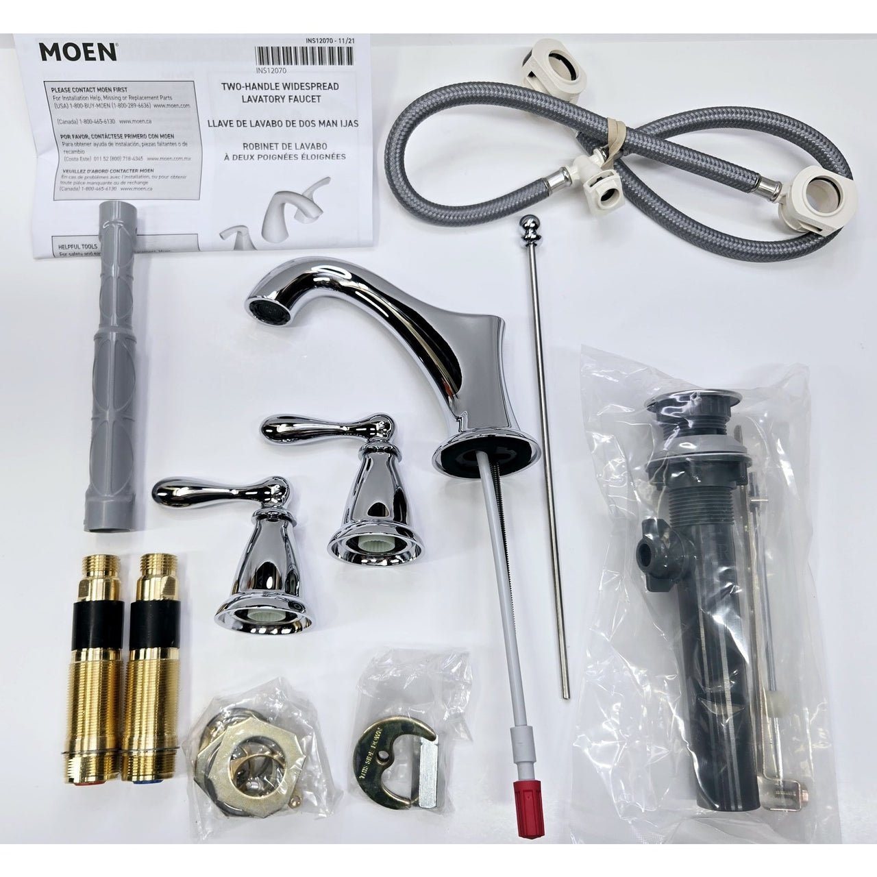 Moen WS84440 Caldwell Widespread Bathroom Sink Faucet - Polished Chrome